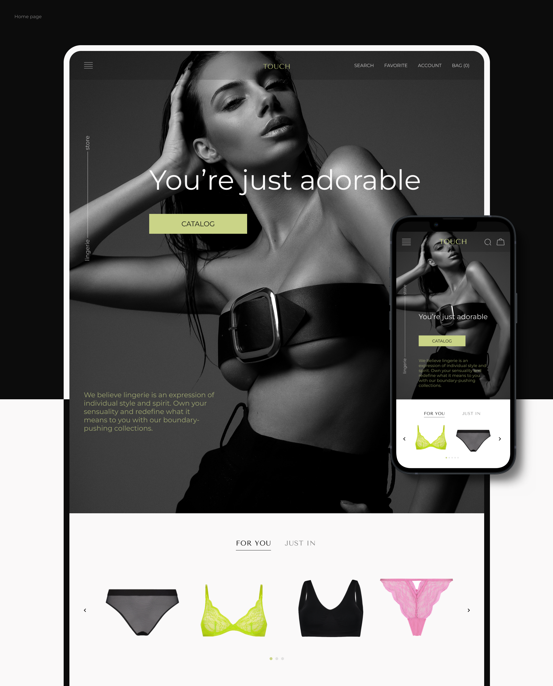 Lingerie online store | E-commerce | UX/UI concept — Изображение №2 — Интерфейсы, Брендинг, Маркетинг на Dprofile