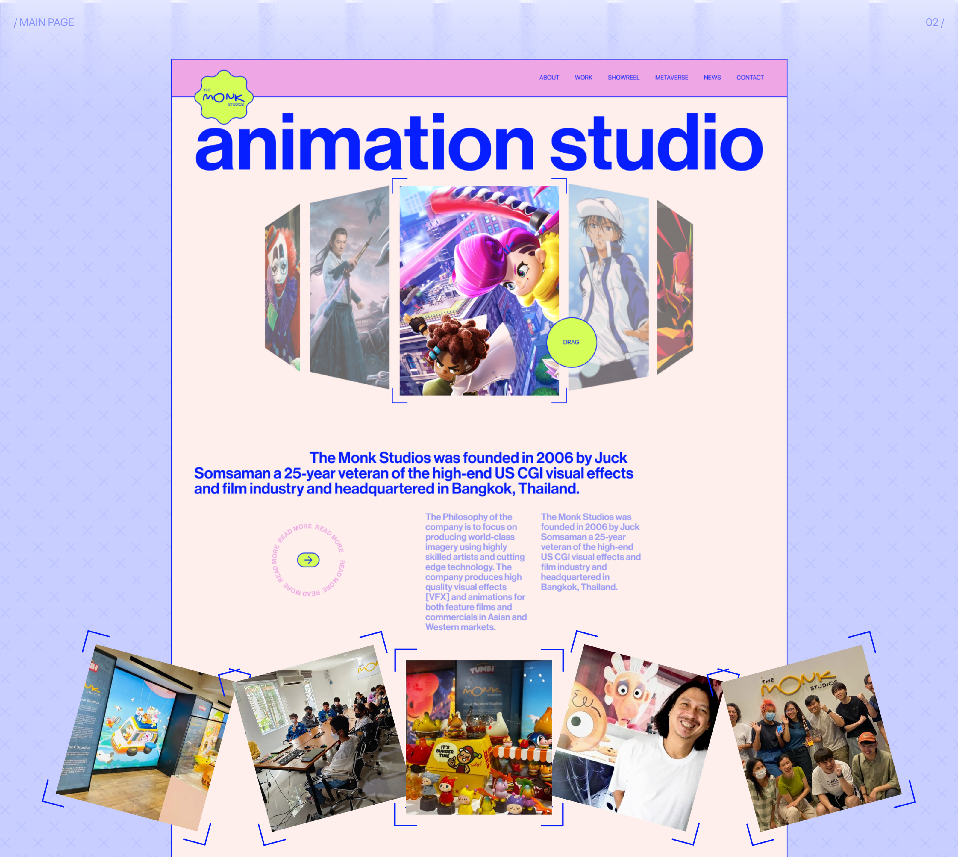 THE MONK STUDIOS | Corporate website | Redesign — Изображение №3 — Интерфейсы, Брендинг на Dprofile