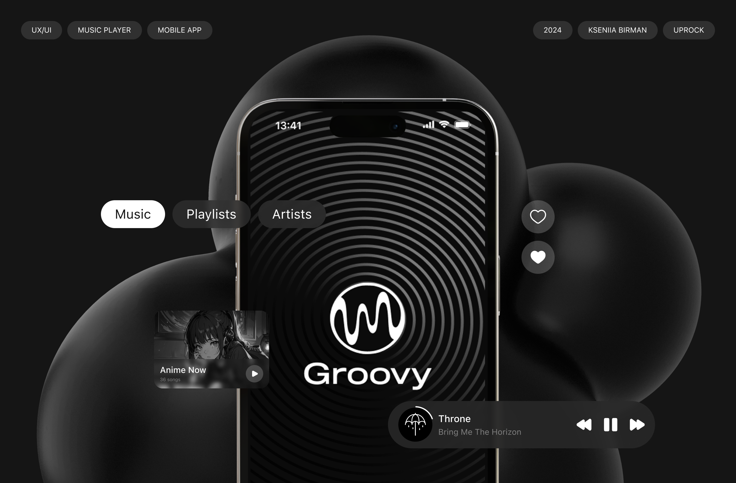 Groovy | Music Mobile App UX/UI — Изображение №1 — Интерфейсы на Dprofile