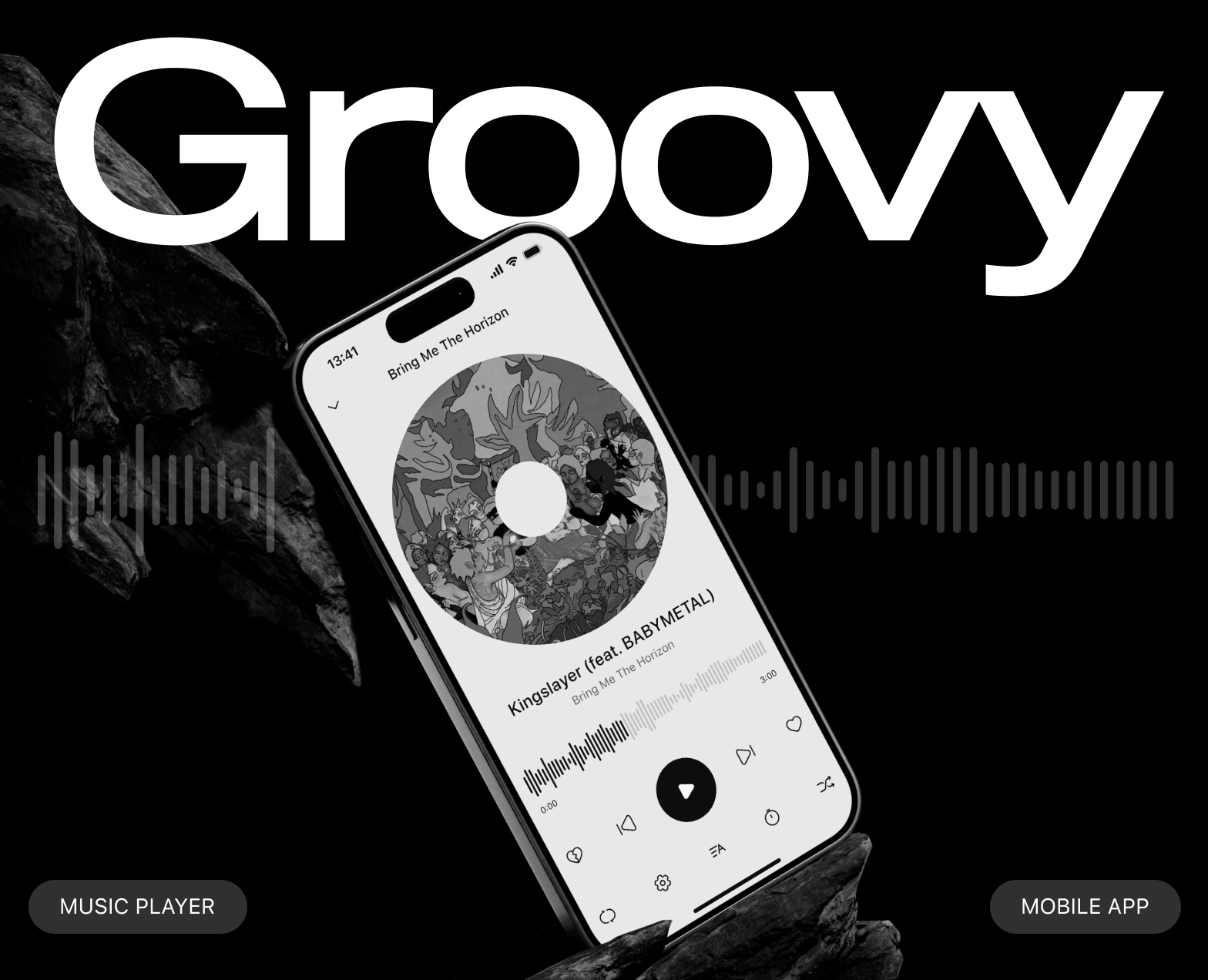 Groovy | Music Mobile App UX/UI на Dprofile