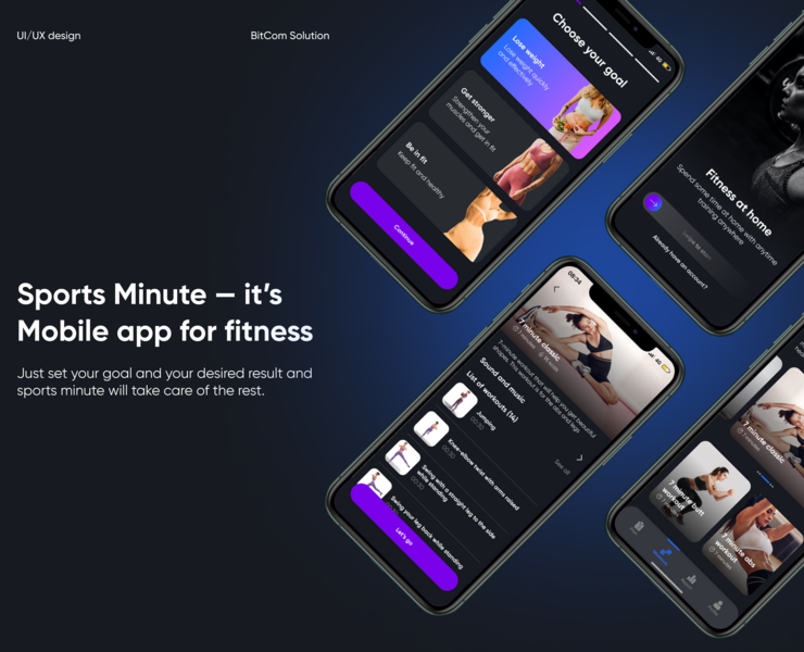 Спорт минутка – мобильное приложение для IOS — Интерфейсы, 3D на Dprofile