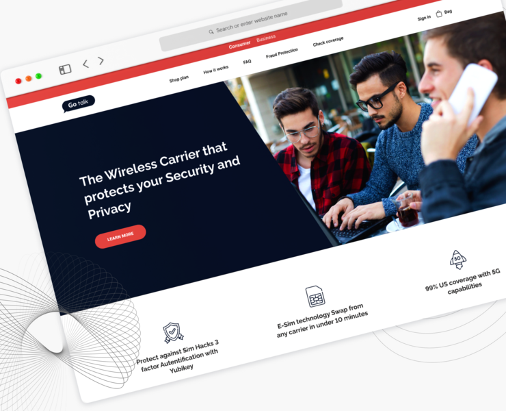 Сайт для мобильного оператора из USA — Интерфейсы на Dprofile