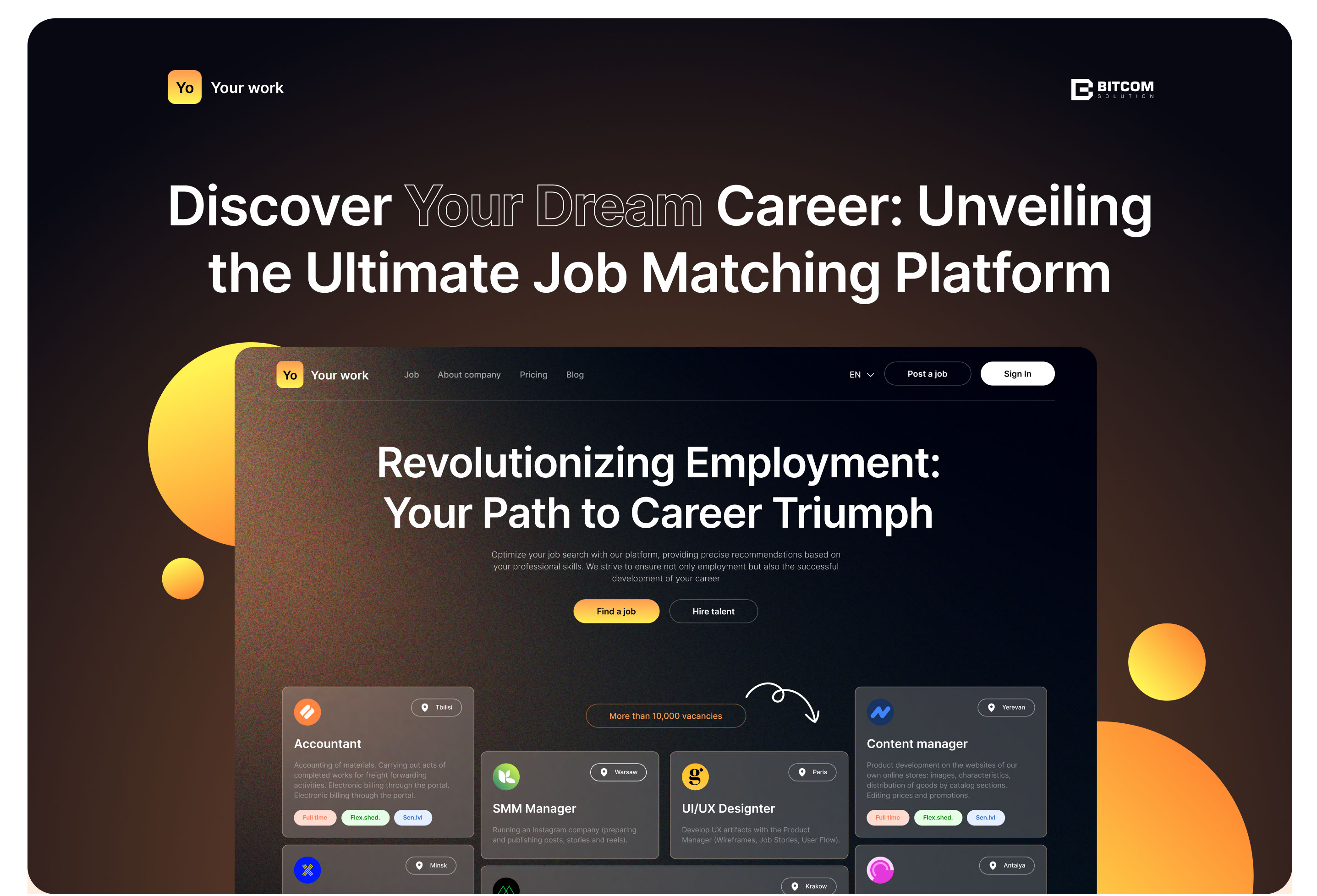 Your Work [website design] — Изображение №1 — Интерфейсы на Dprofile