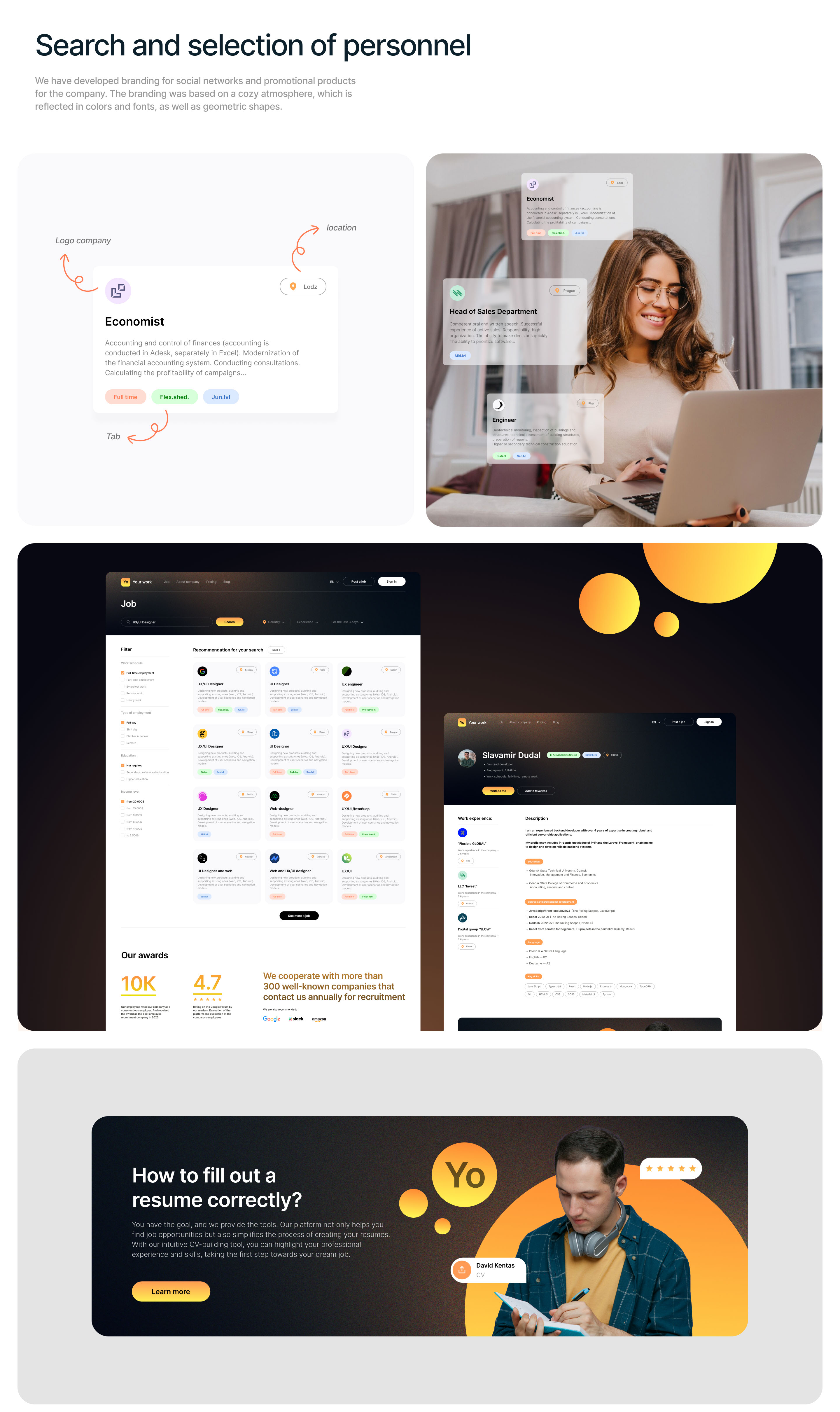 Your Work [website design] — Изображение №6 — Интерфейсы на Dprofile