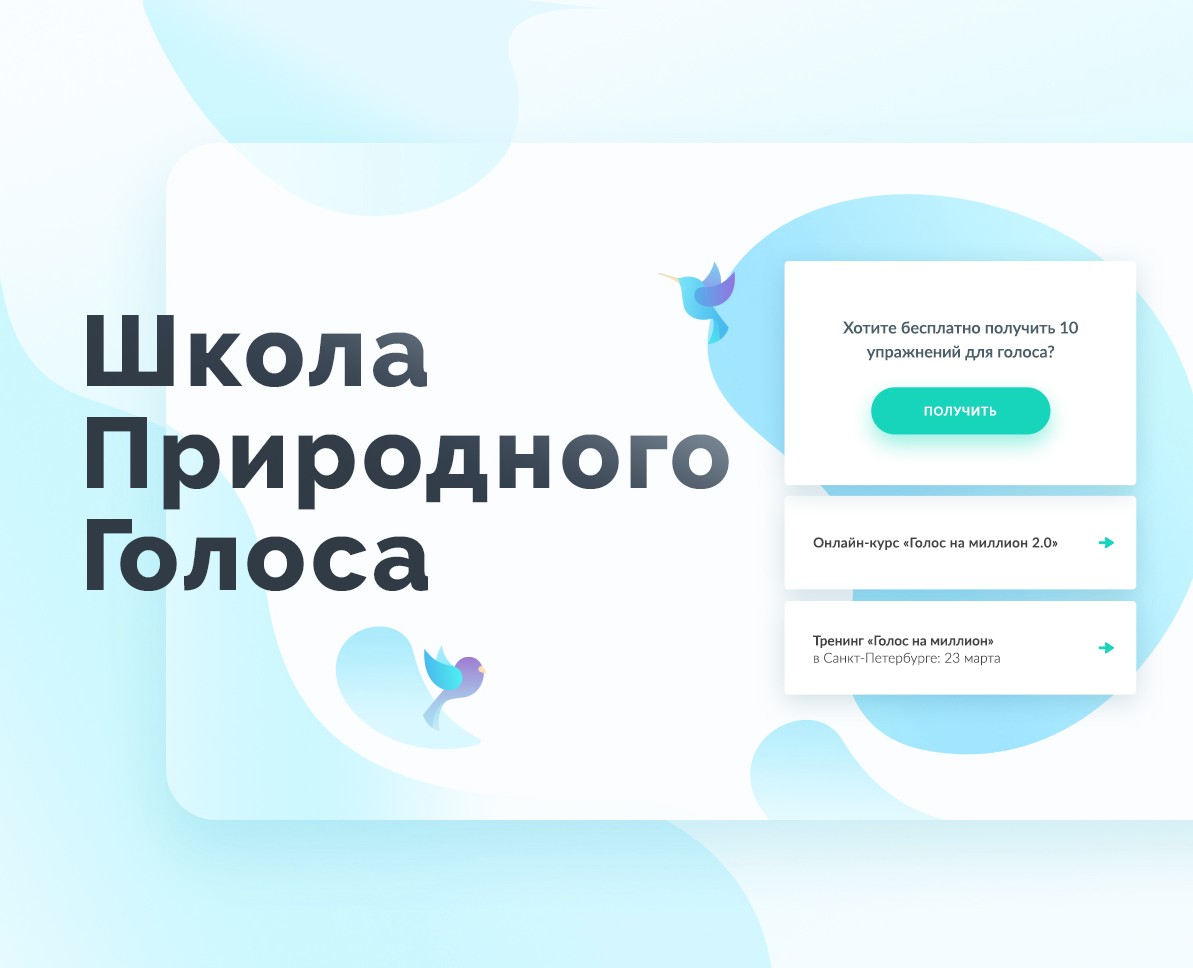 Школа Природного Голоса. 4 года работы в 1 кейсе. — Интерфейсы, Иллюстрация на Dprofile