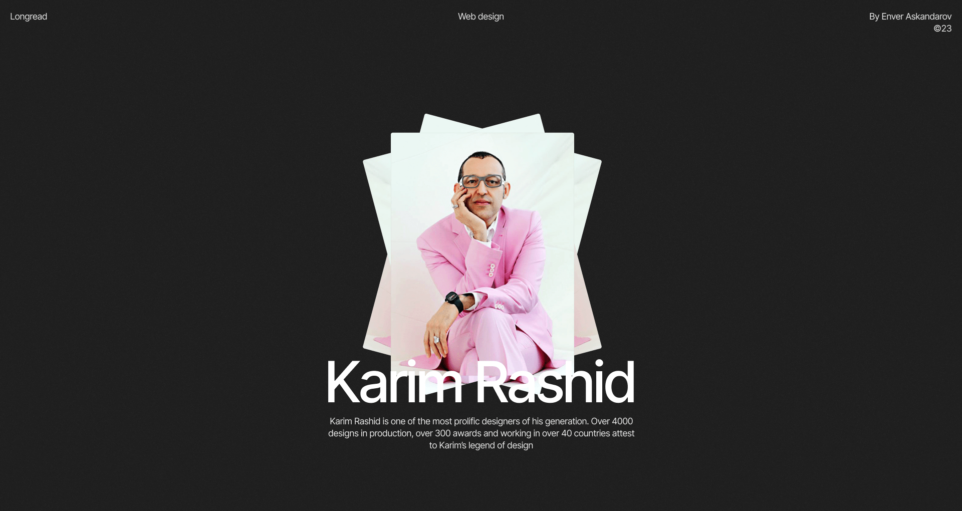 Longread about Karim Rashid — Изображение №1 — Анимация, Интерфейсы на Dprofile