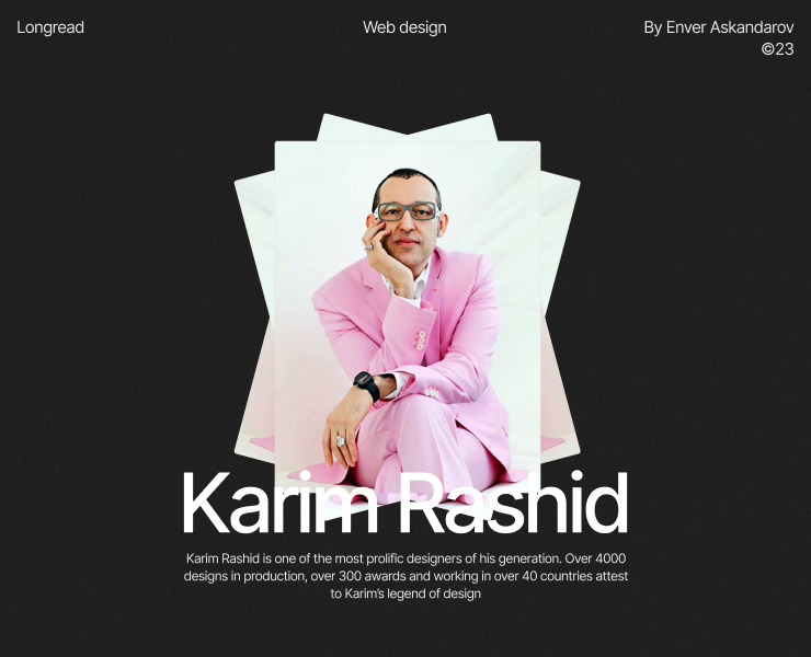 Longread about Karim Rashid — Интерфейсы, Анимация на Dprofile