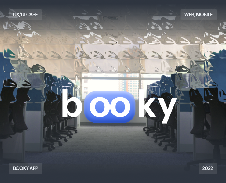 Booky - app for booking workplaces and meeting rooms — Интерфейсы, Графика на Dprofile