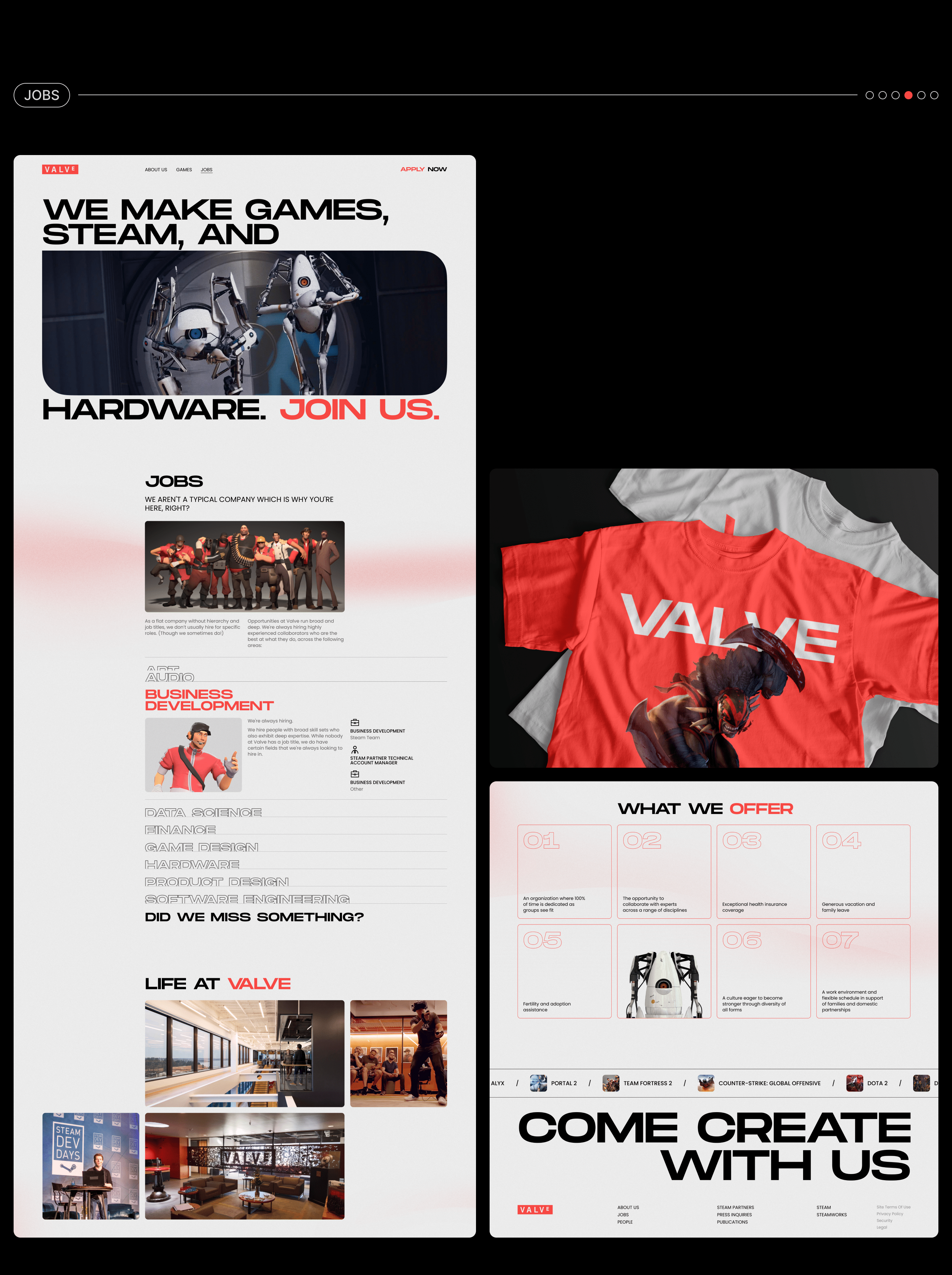 VALVE CORPORATION | corporate website redesign — Изображение №8 — Интерфейсы на Dprofile