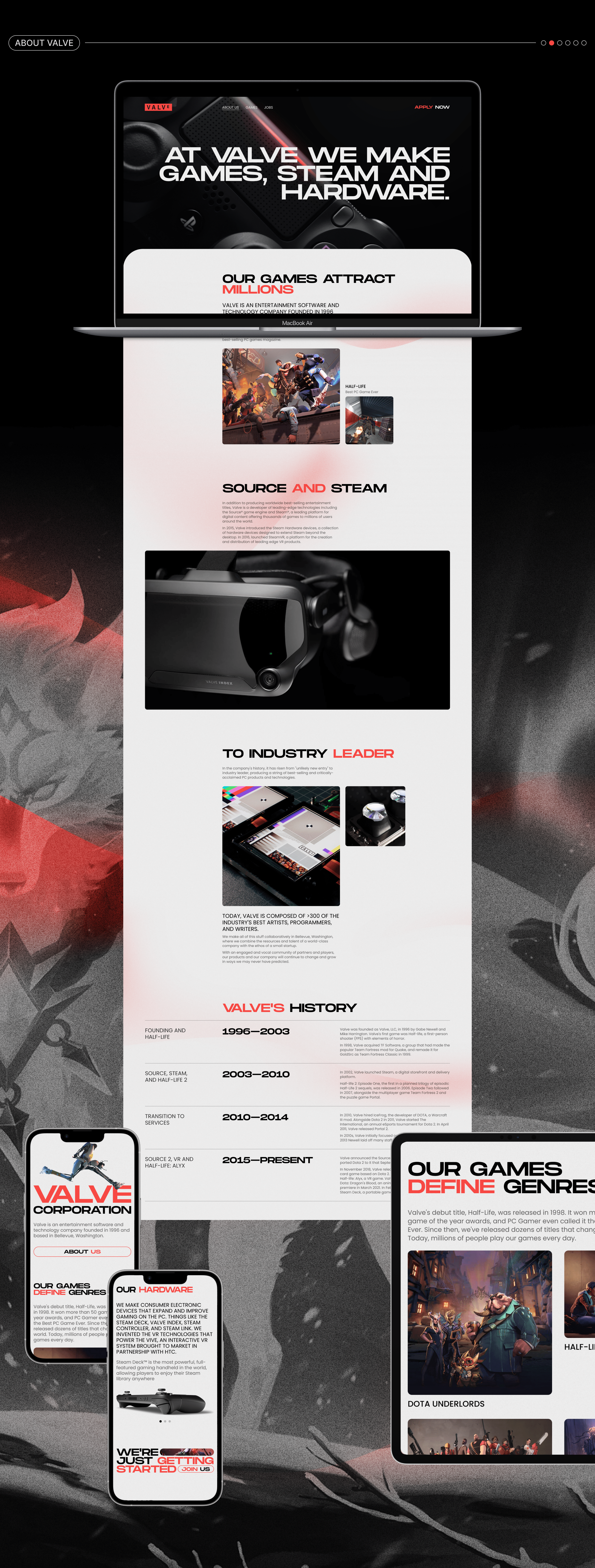 VALVE CORPORATION | corporate website redesign — Изображение №5 — Интерфейсы на Dprofile