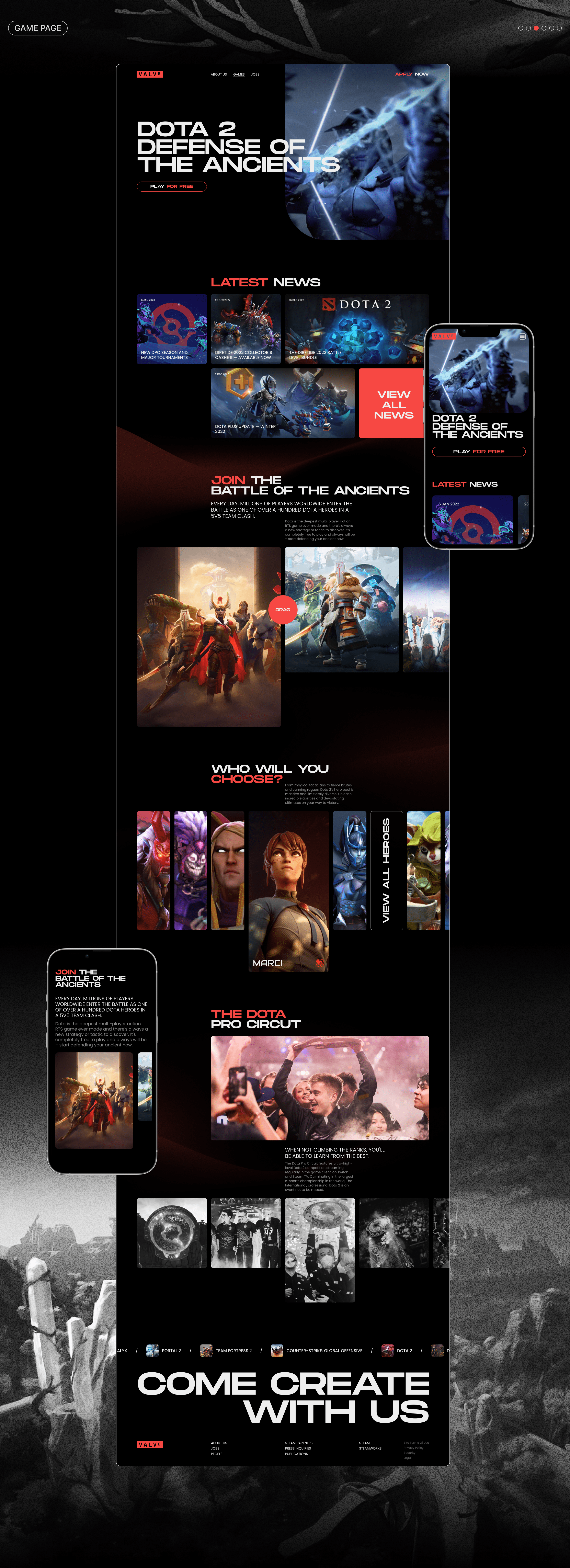 VALVE CORPORATION | corporate website redesign — Изображение №6 — Интерфейсы на Dprofile