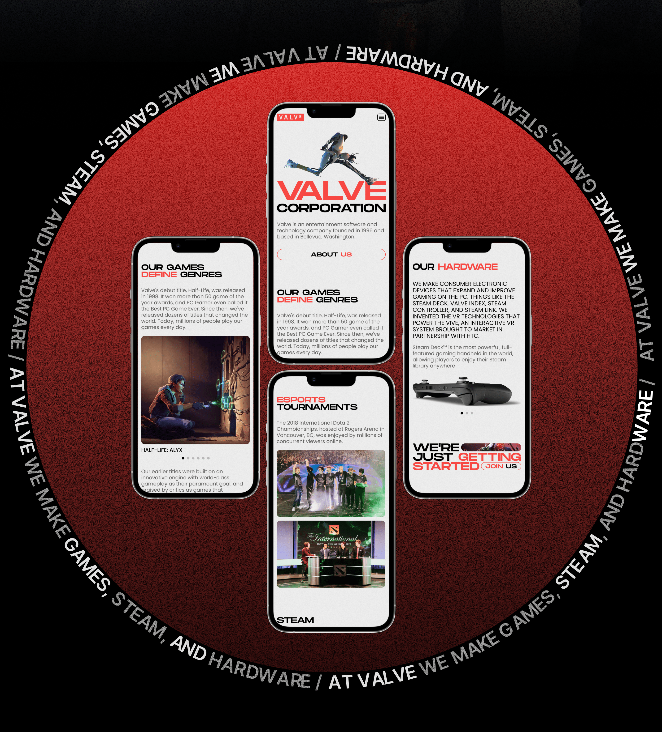 VALVE CORPORATION | corporate website redesign — Изображение №3 — Интерфейсы на Dprofile