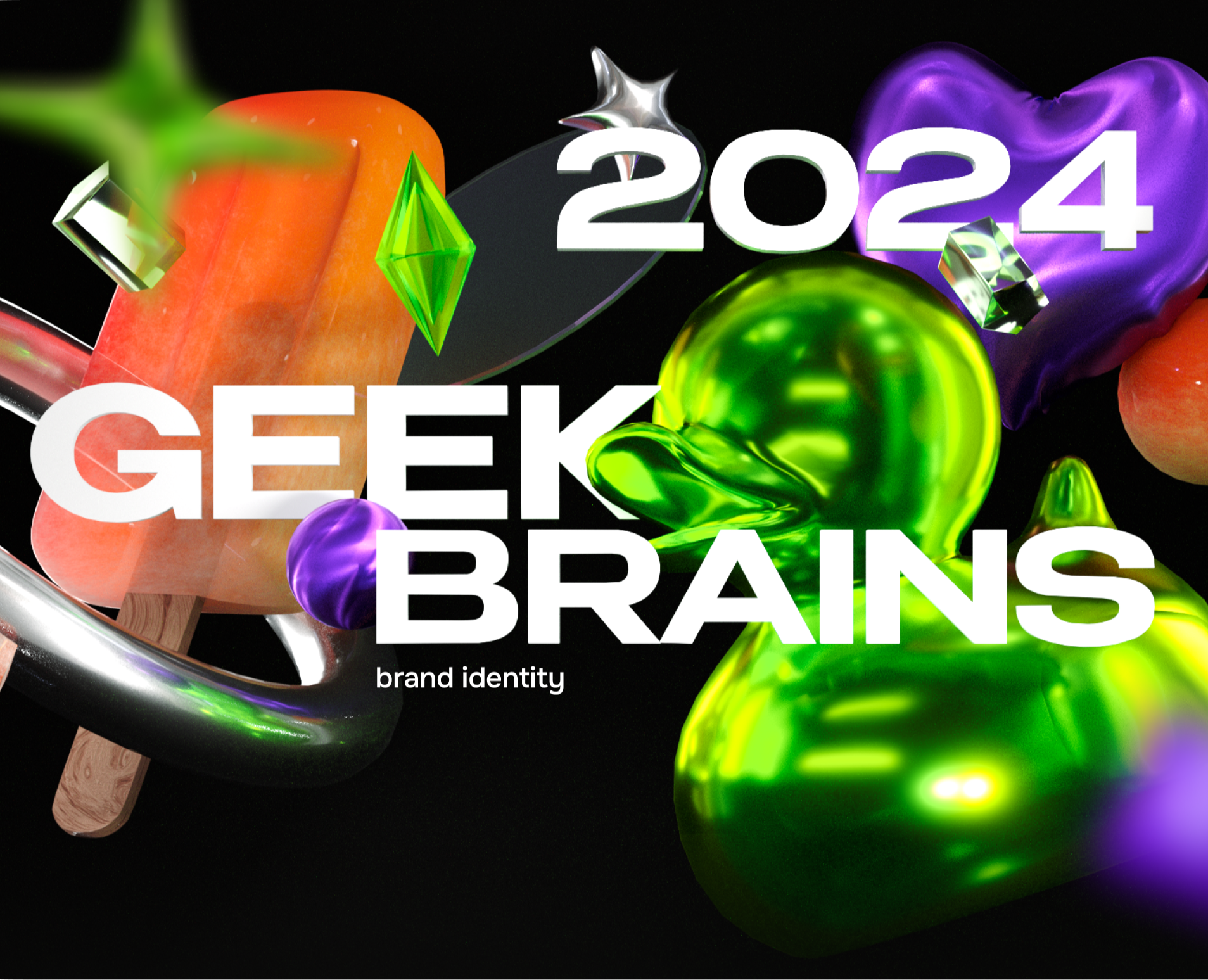 Айдентика GeekBrains 2024 на Dprofile