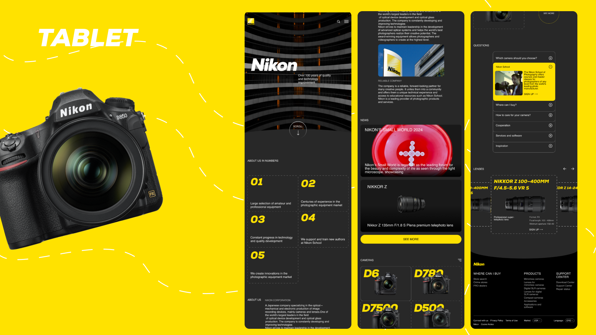 Landing page Nikon, concept — Изображение №10 — Интерфейсы на Dprofile