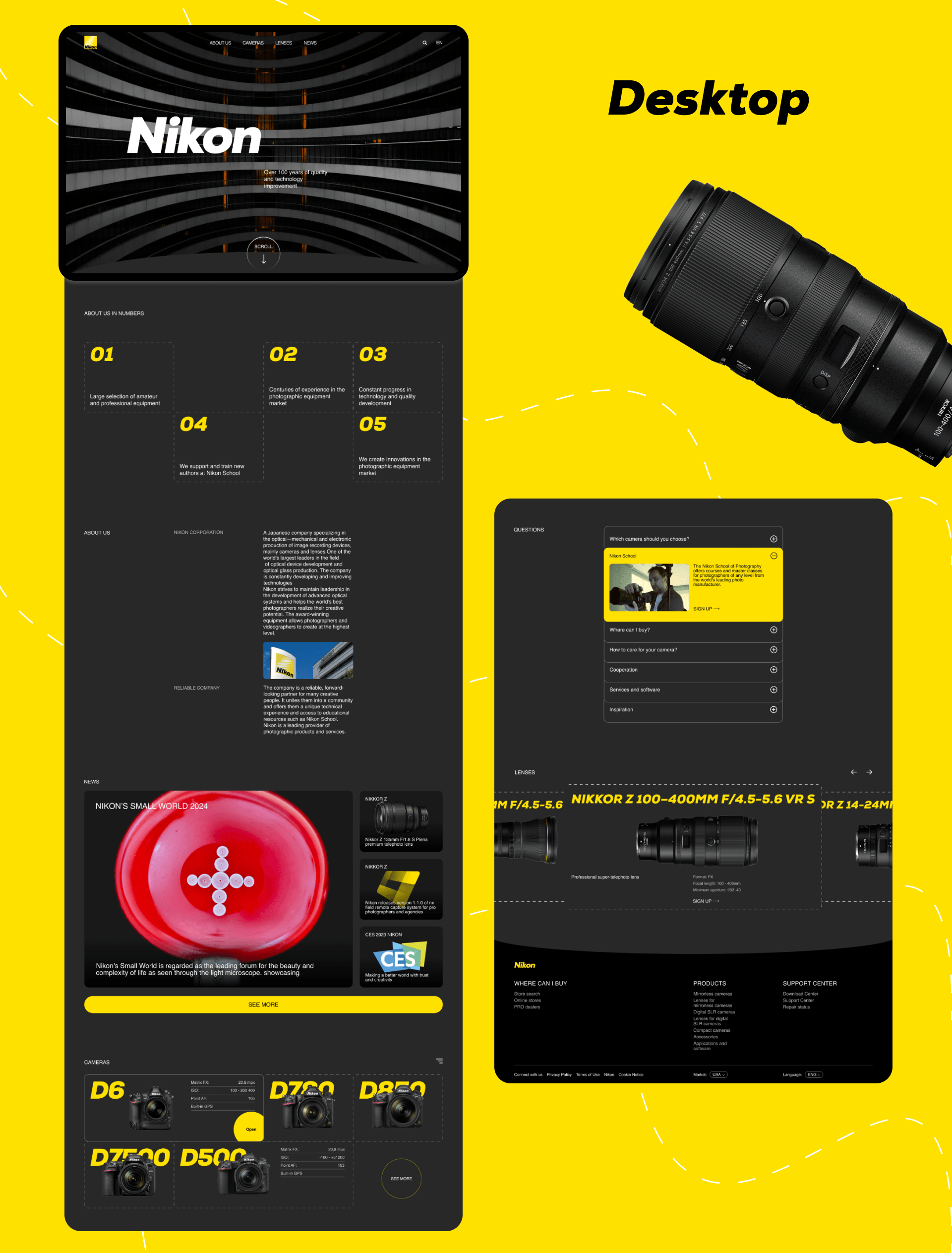 Landing page Nikon, concept — Изображение №3 — Интерфейсы на Dprofile