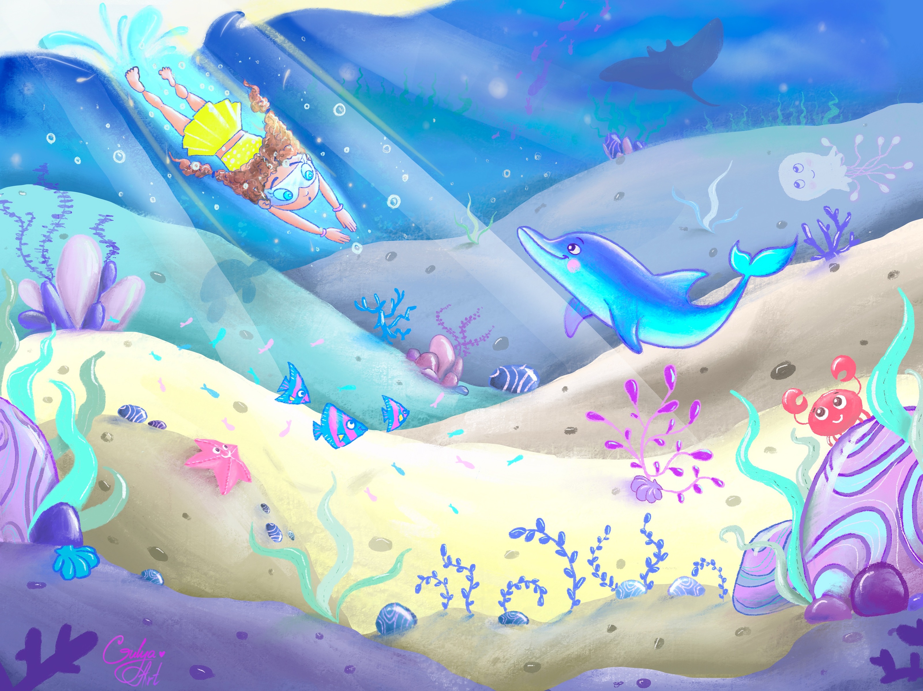 Under The Sea illustration — Изображение №1 — Иллюстрация на Dprofile