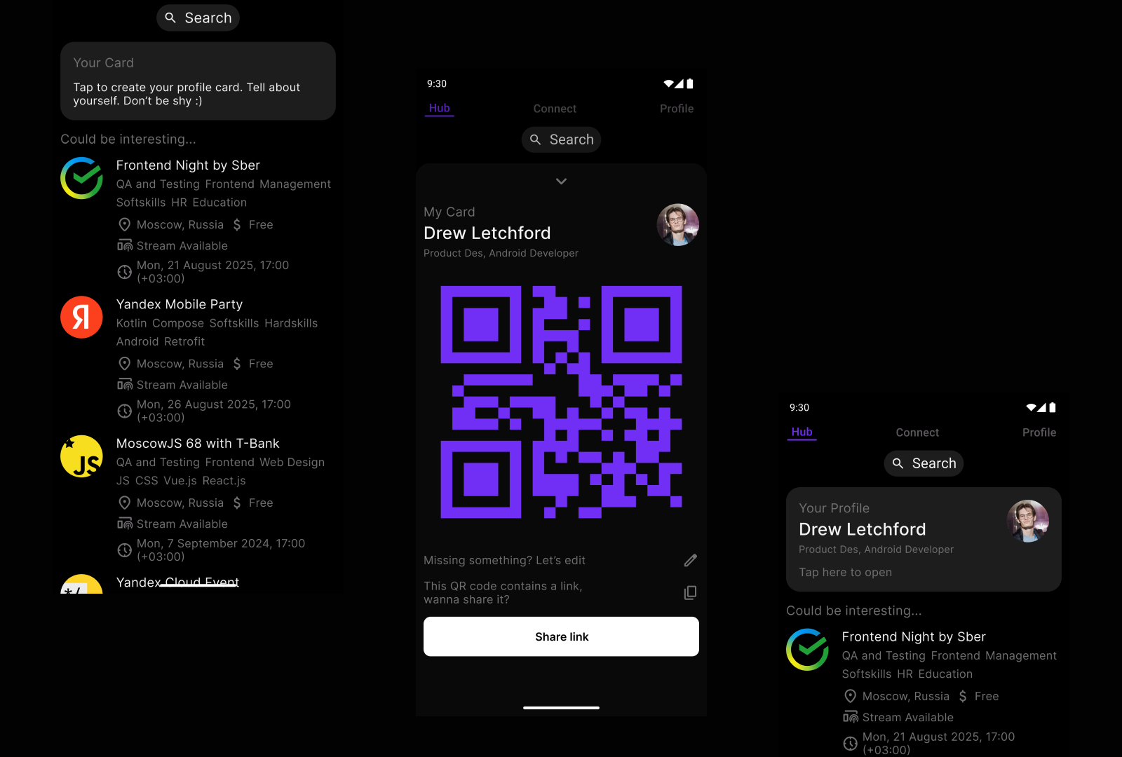 netwrk - connect. meetup. discuss. — Изображение №4 — Интерфейсы на Dprofile