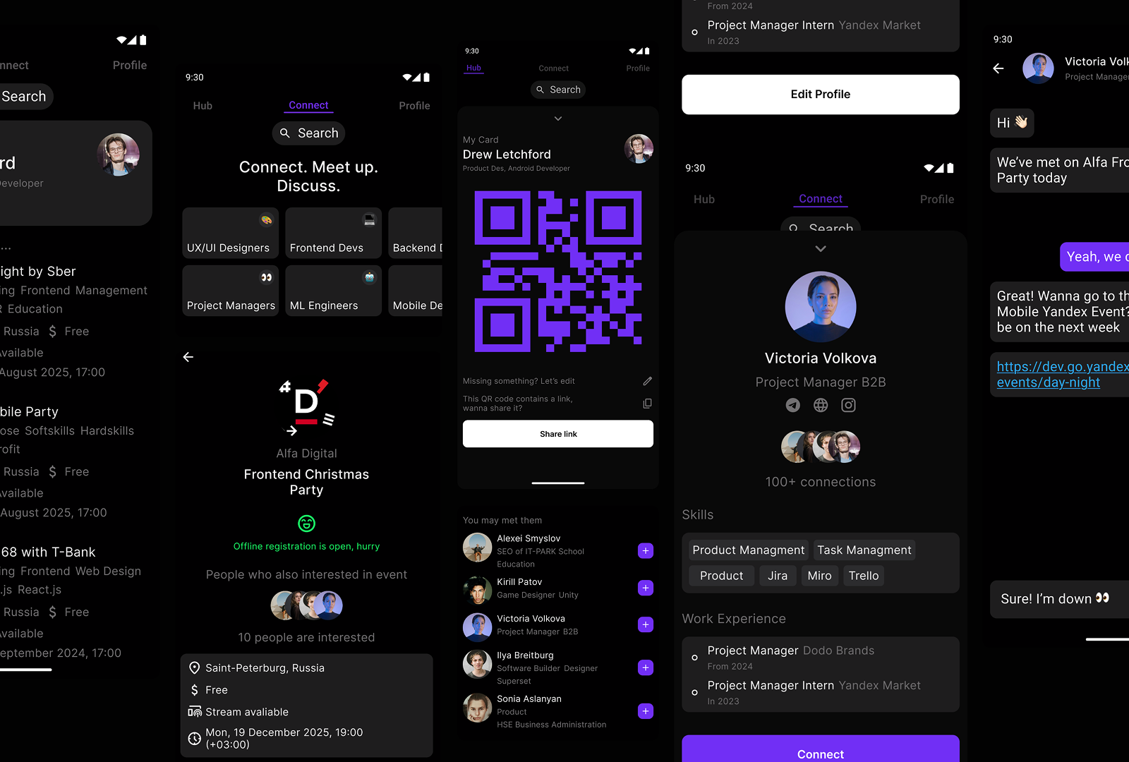 netwrk - connect. meetup. discuss. — Изображение №8 — Интерфейсы на Dprofile
