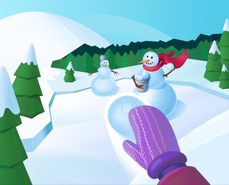 Концепт главного экрана для игры — Иллюстрация на Dprofile