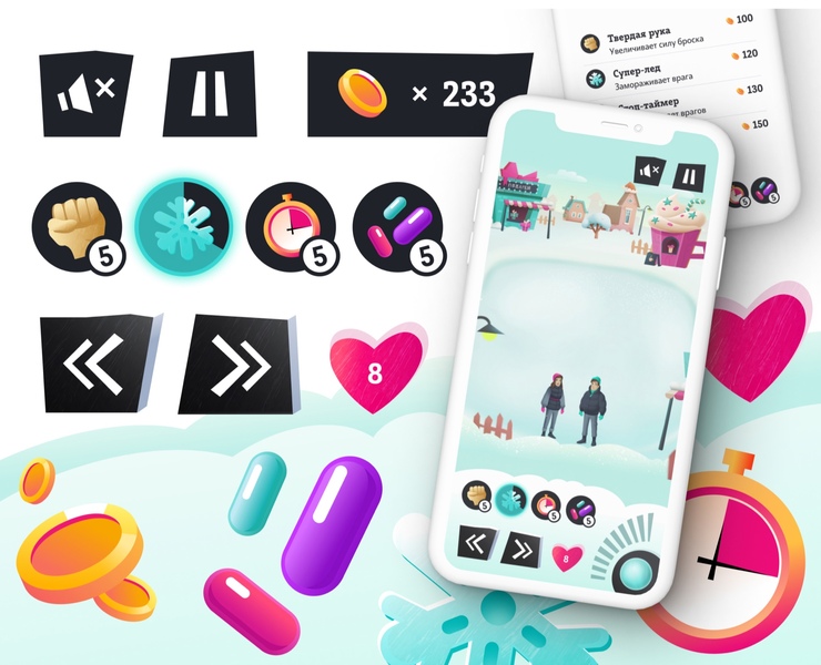 Иконки  и бустеры для игры — Интерфейсы, Графика на Dprofile