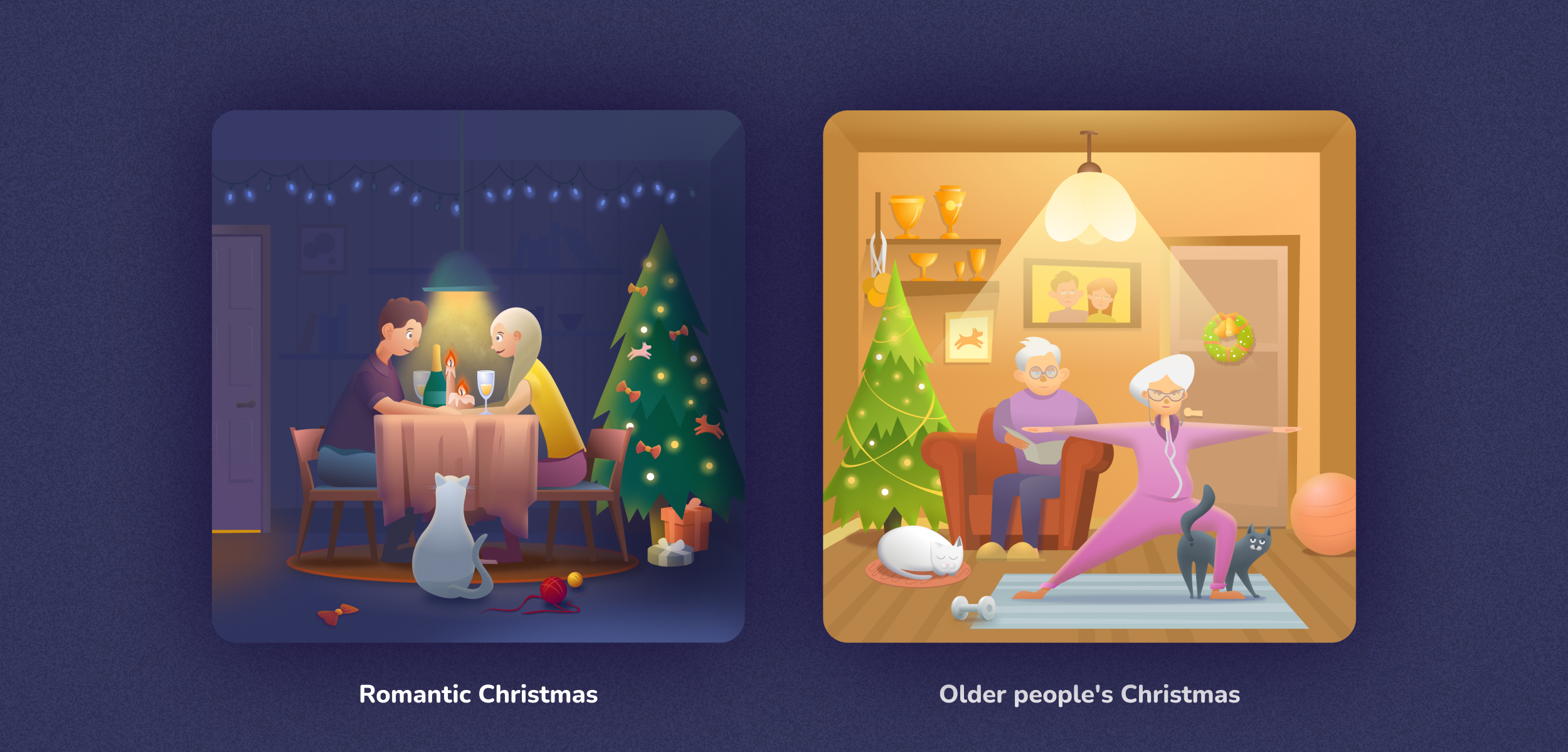 Новогодние иллюстрации для адвент-календаря — Изображение №2 — Иллюстрация на Dprofile