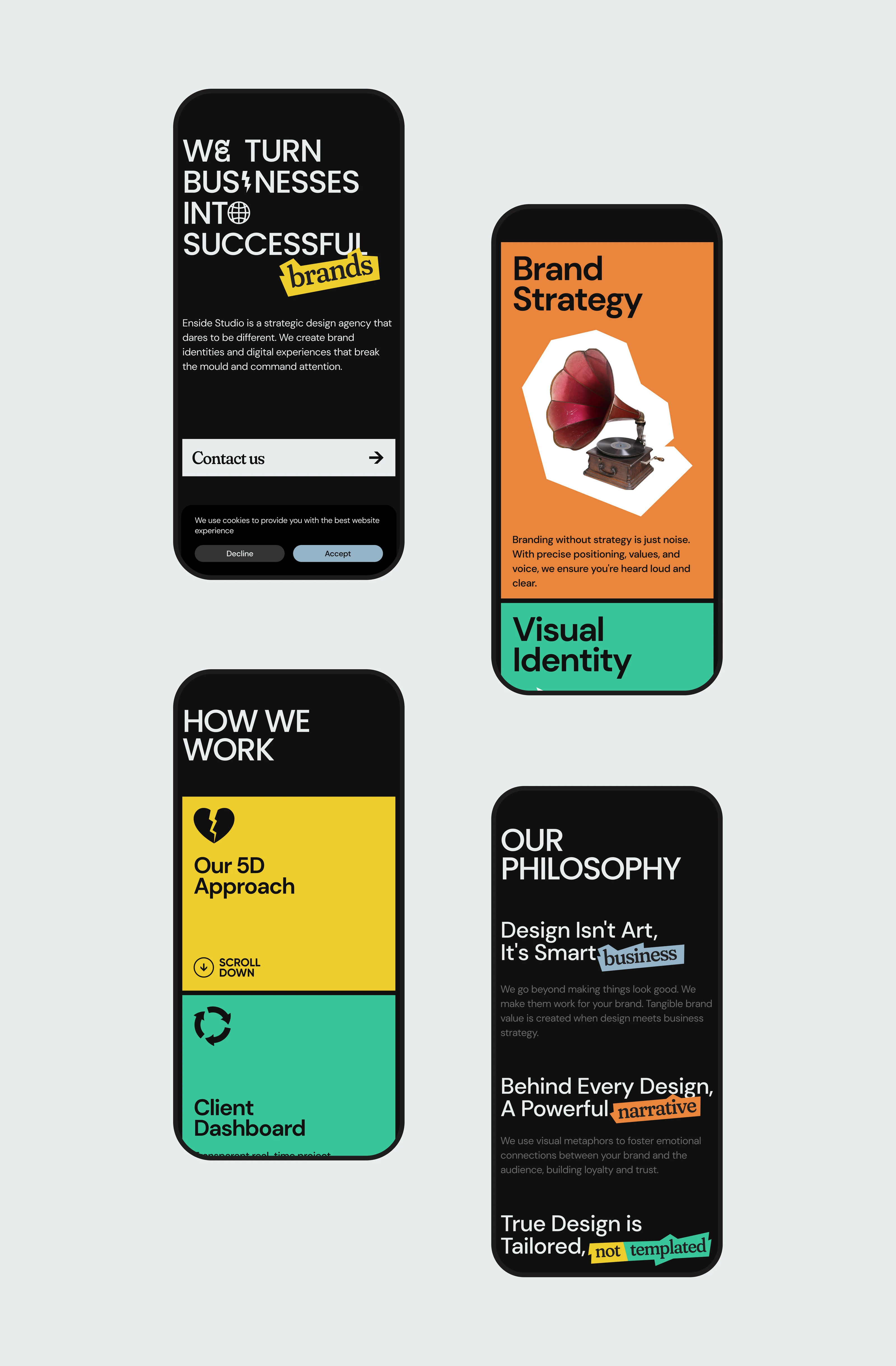 Enside. Identity for Design Studio from England — Изображение №9 — Интерфейсы, Брендинг на Dprofile