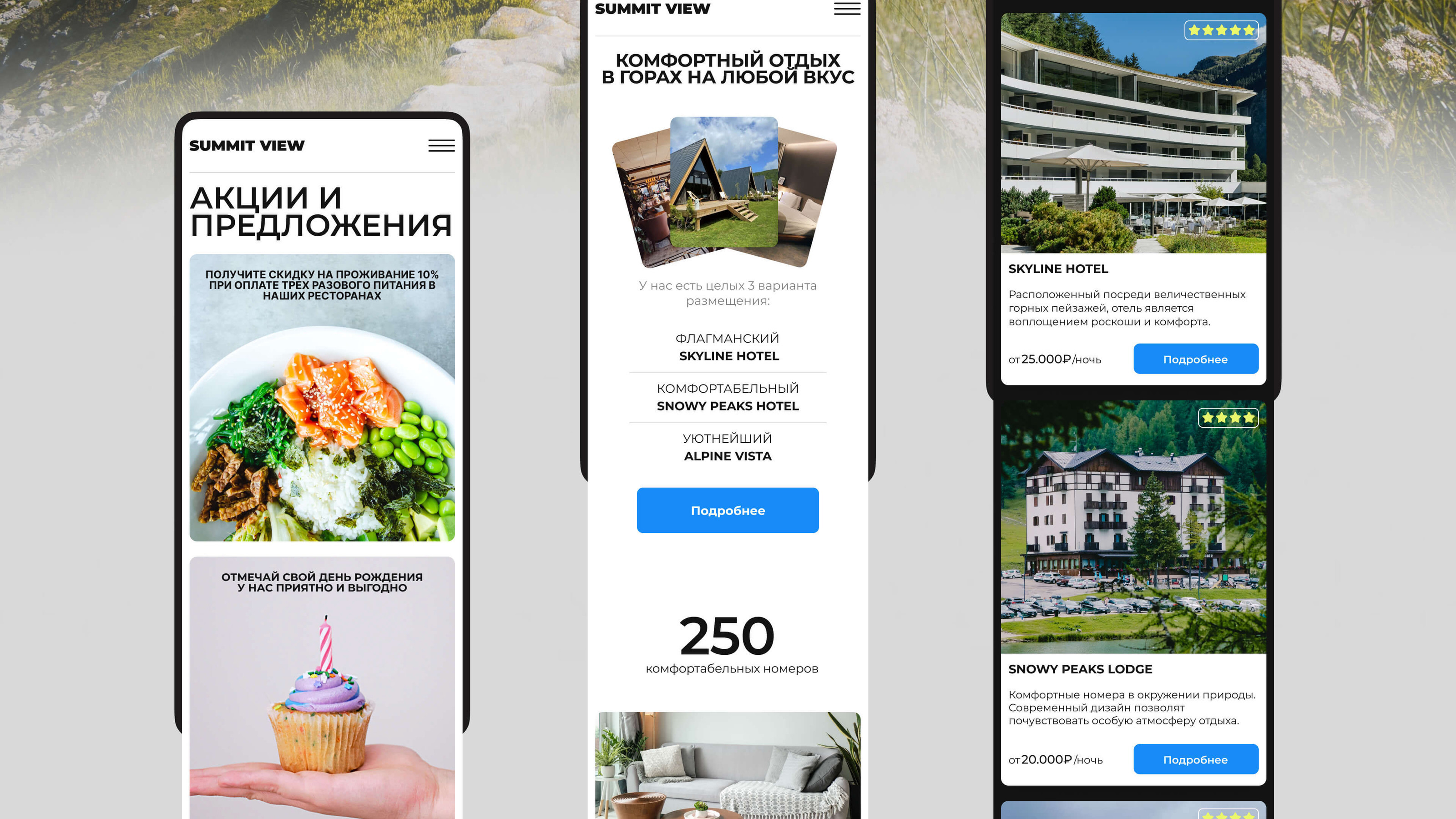 SUMMIT VIEW RESORT | Website Design — Изображение №13 — Интерфейсы, Графика на Dprofile
