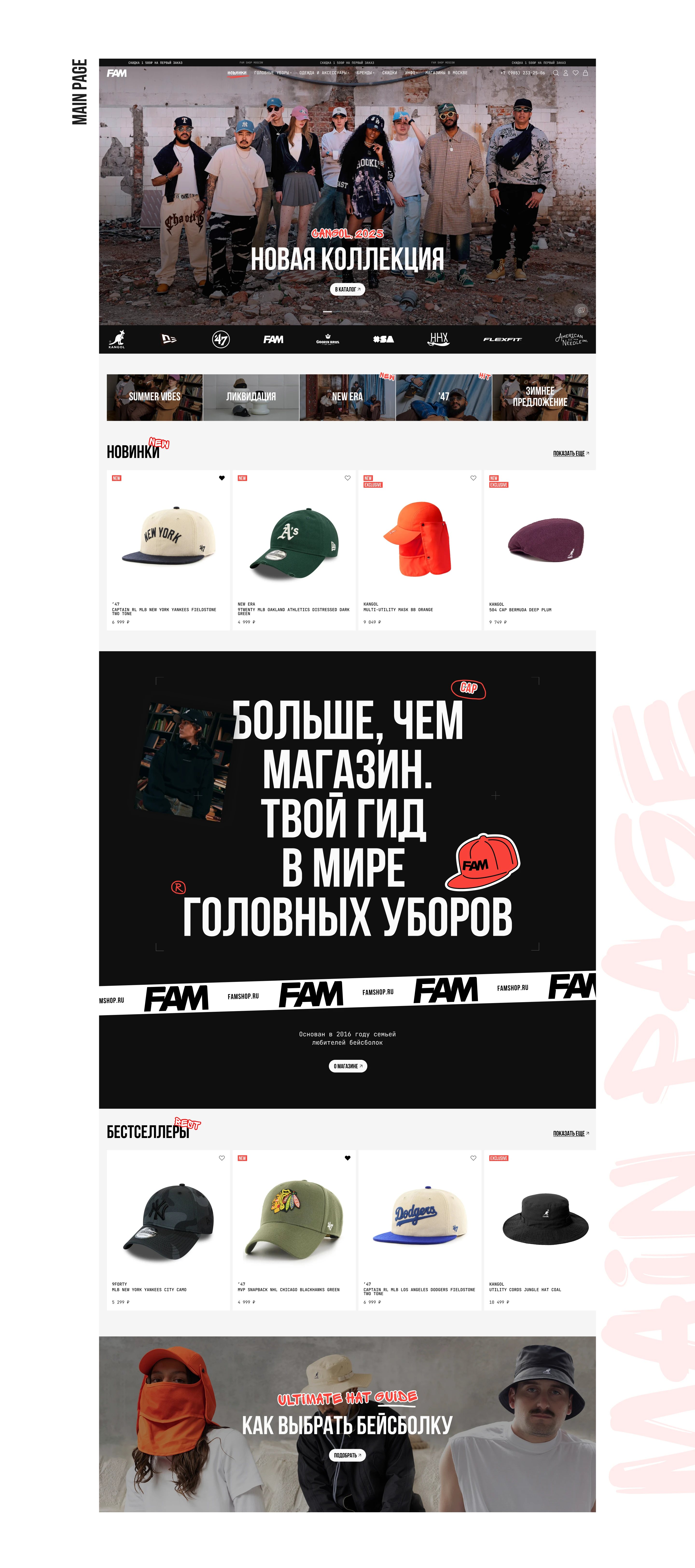 FAMSHOP | E-commerce Website — Изображение №3 — Интерфейсы на Dprofile