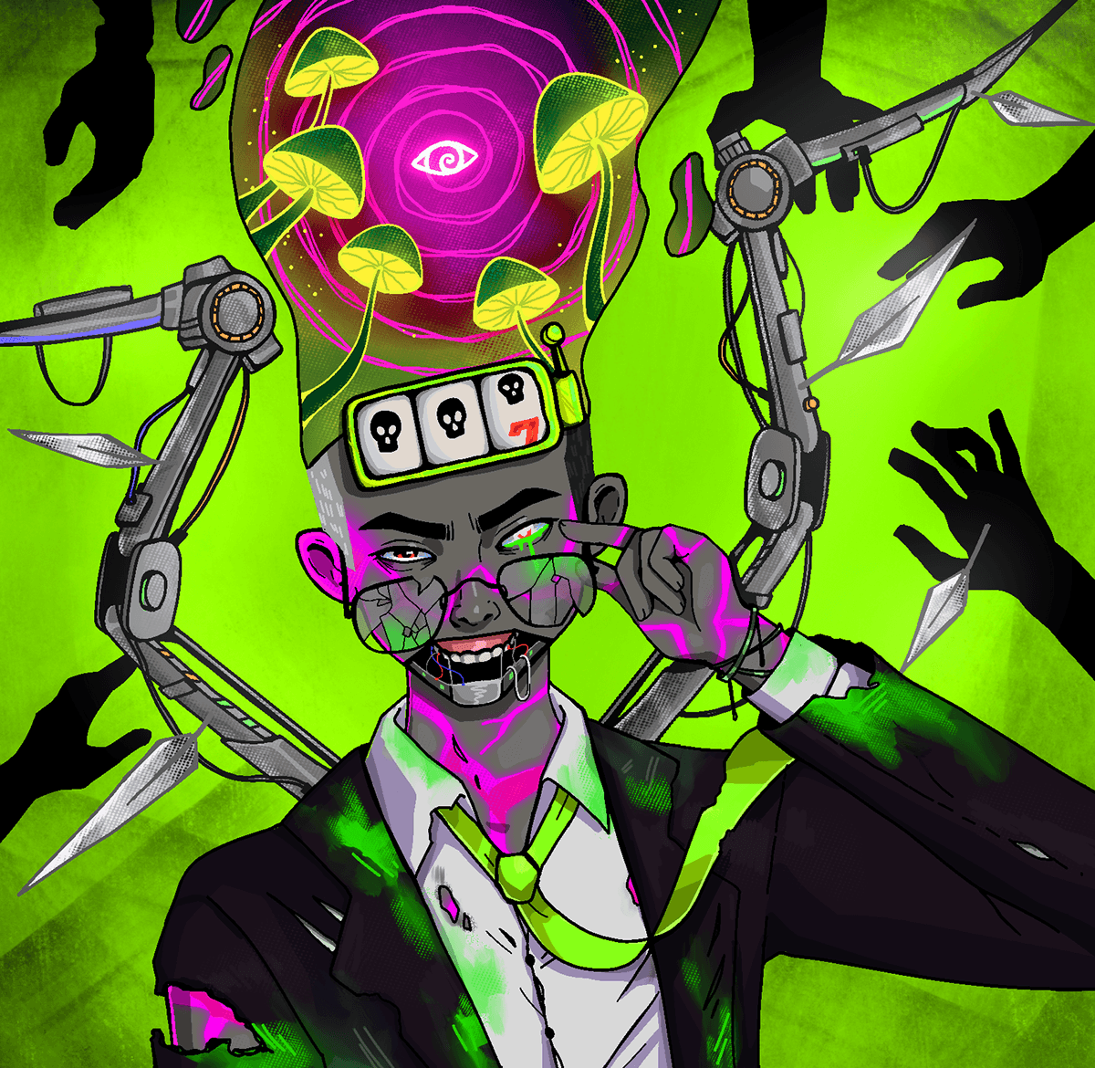 SCHIZO / NFT illustration — Изображение №1 — Иллюстрация на Dprofile