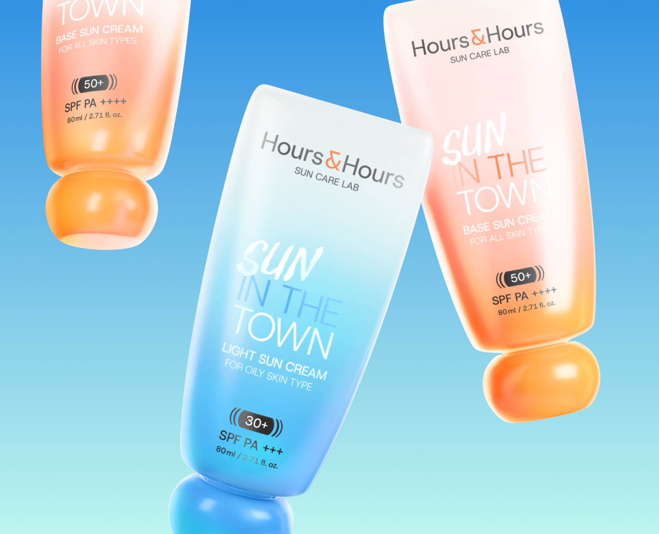 Hours&Hours / Sun Cream Packaging — Брендинг, 3D на Dprofile