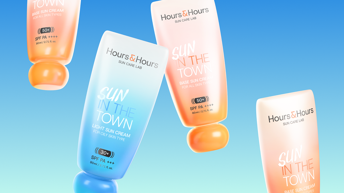 Hours&Hours / Sun Cream Packaging — Изображение №1 — Брендинг, 3D на Dprofile