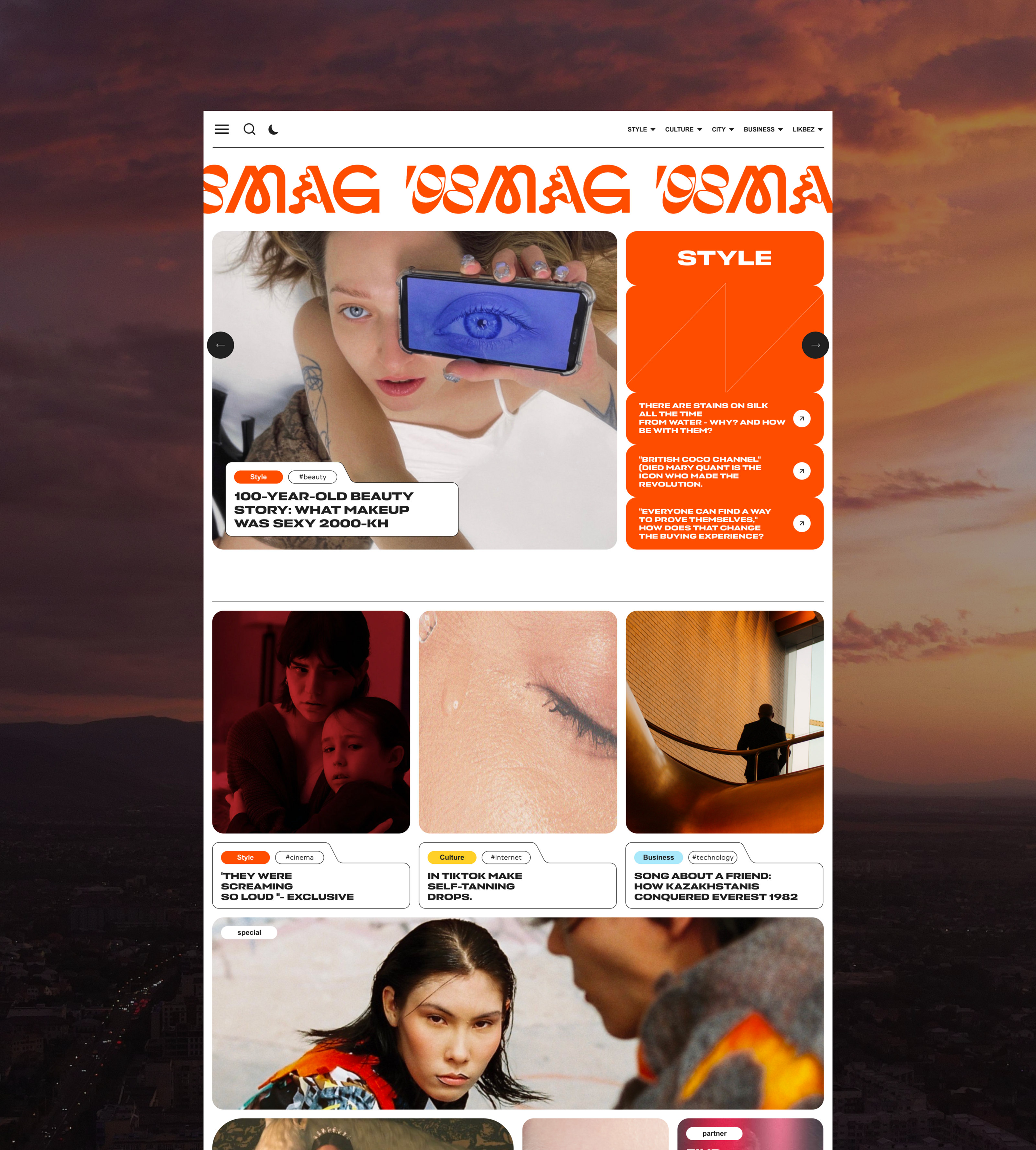98MAG (platform) — Изображение №2 — Интерфейсы, Брендинг на Dprofile