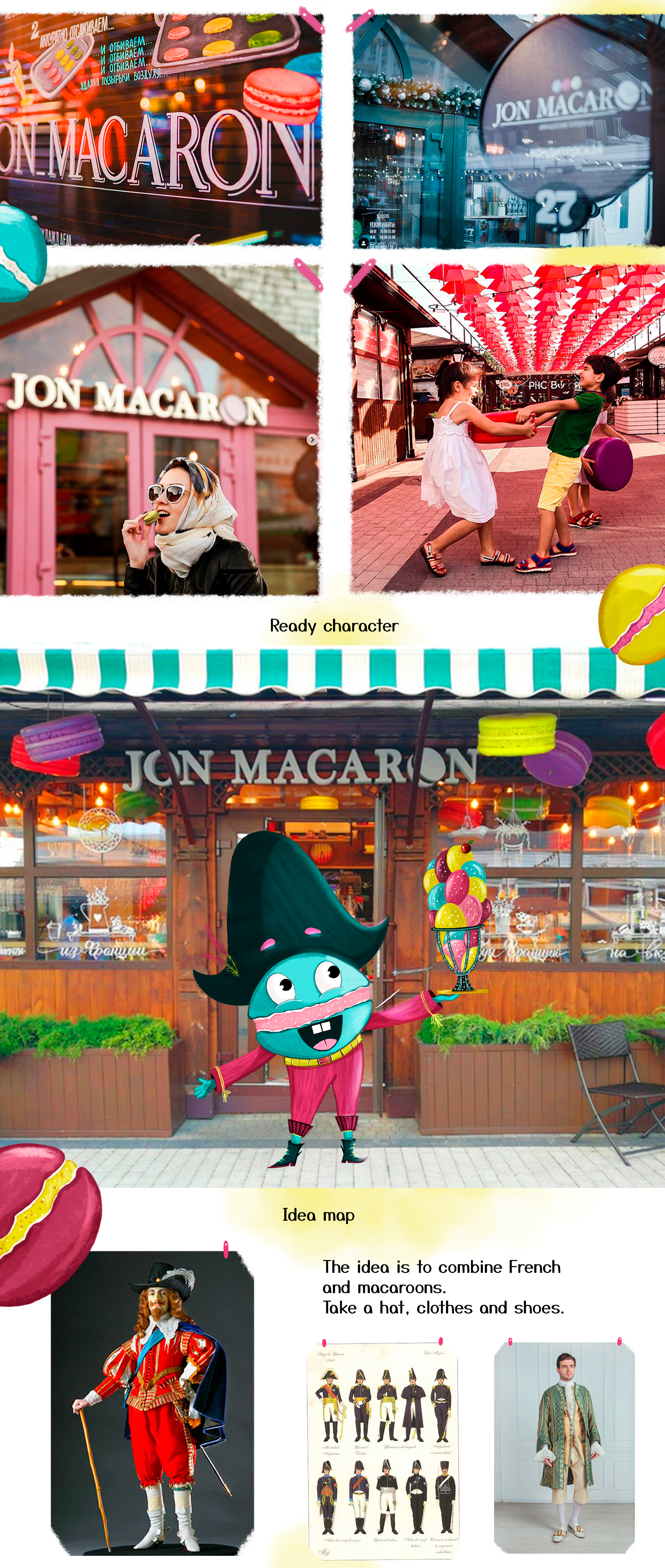 Brand character for cafe Jon Macaron — Изображение №2 — Брендинг, Иллюстрация на Dprofile