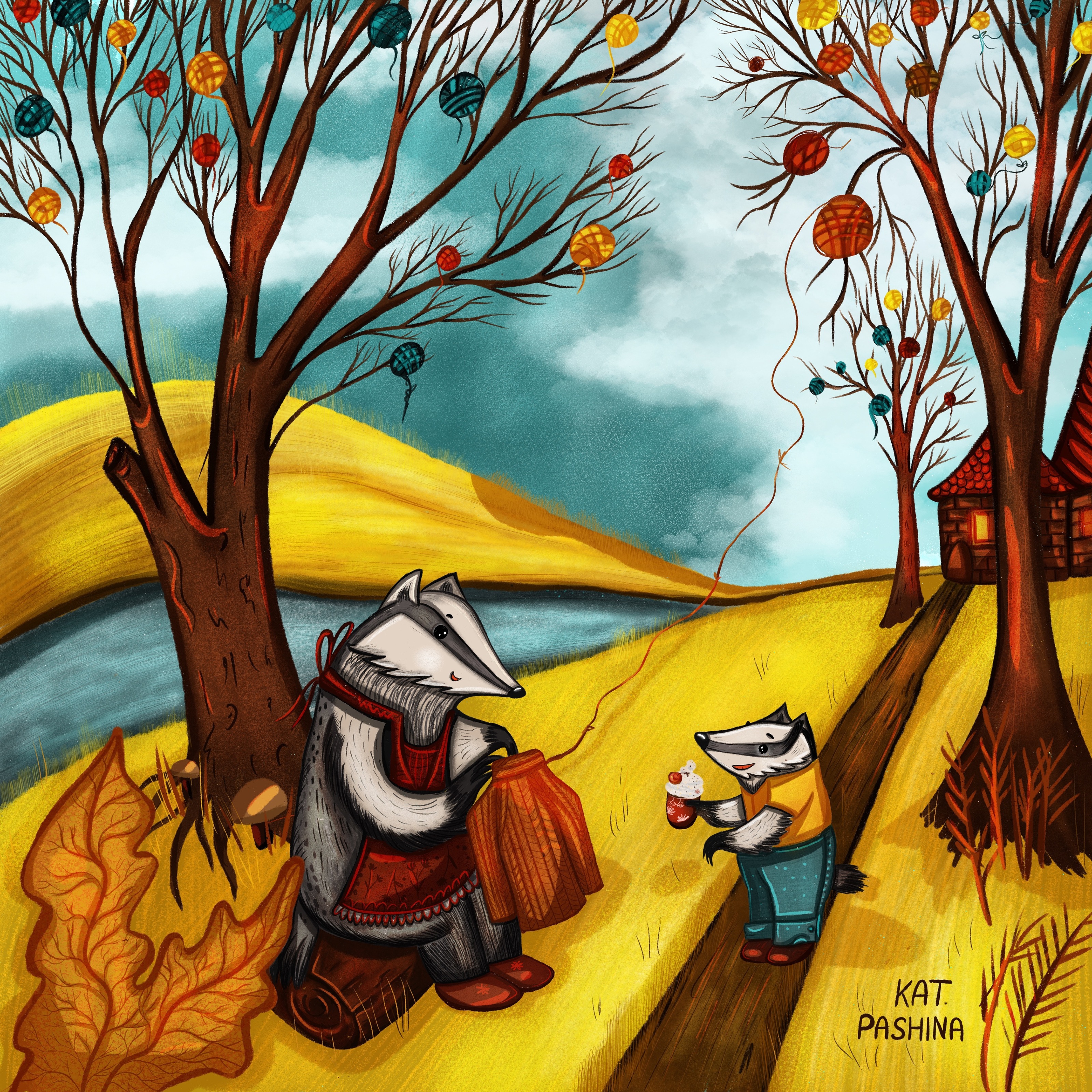 Characters for books about autumn — Изображение №21 — Иллюстрация на Dprofile
