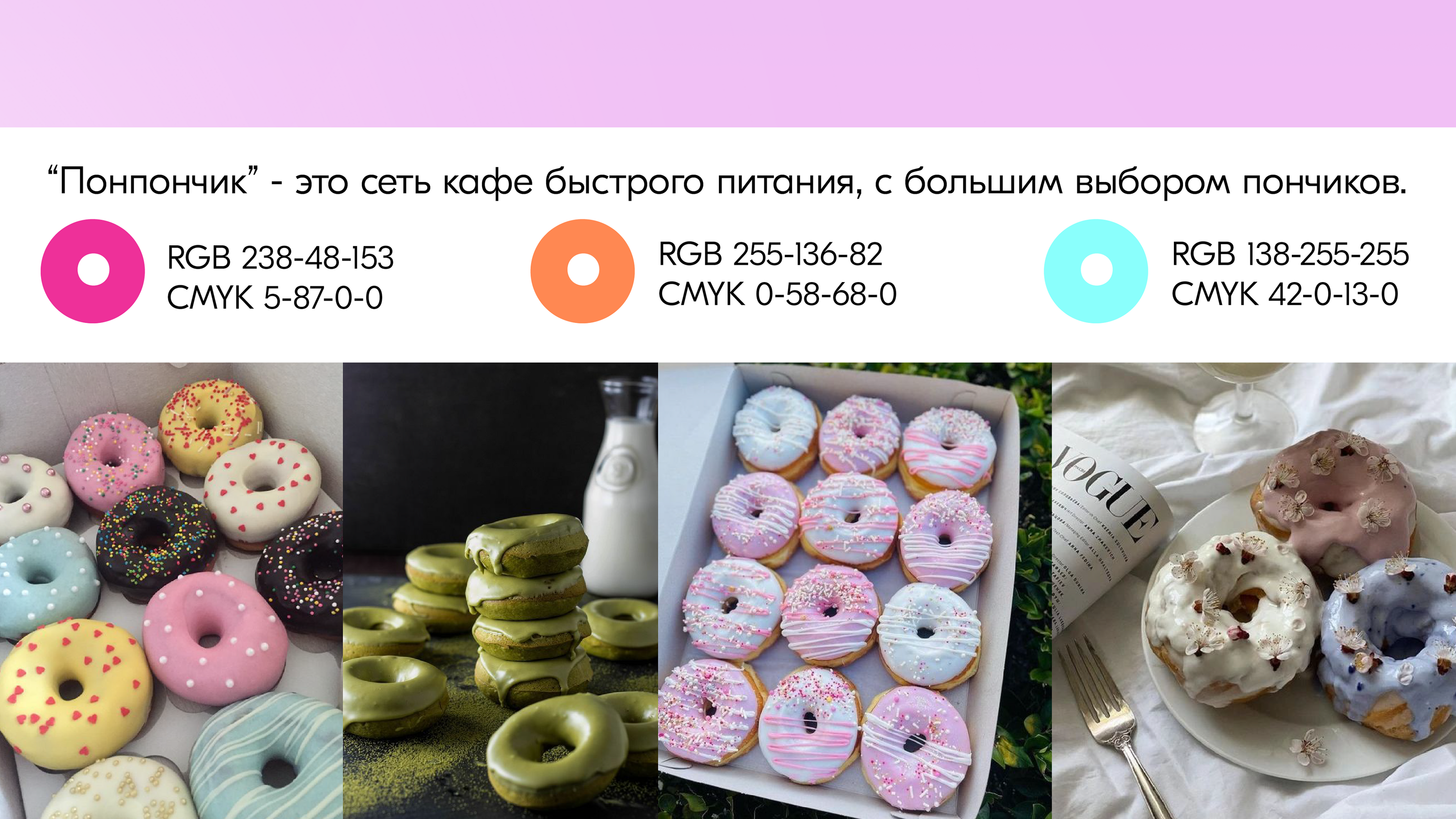 Понпончик| кафе — Изображение №3 — Брендинг, Графика на Dprofile