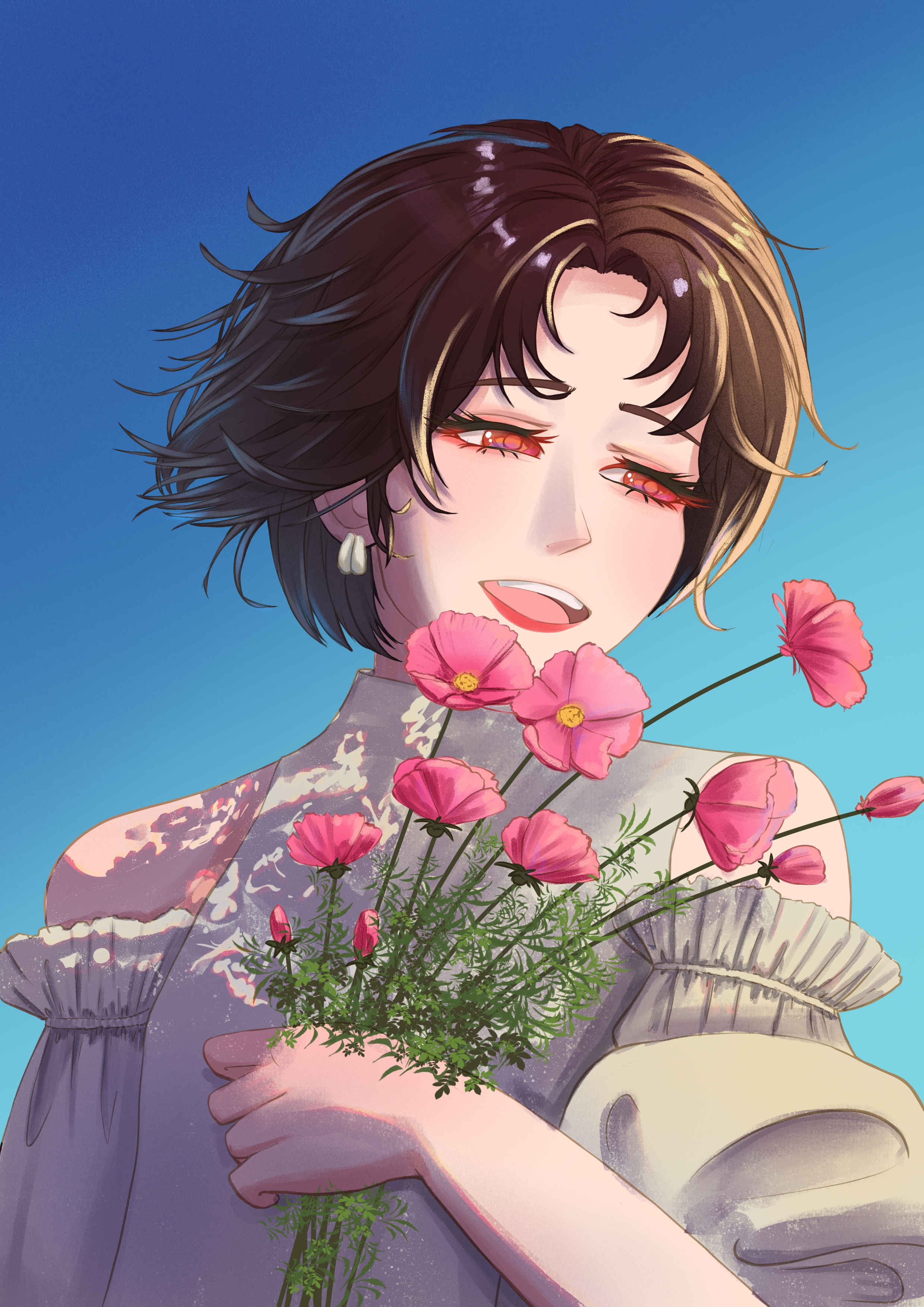 На цветочном поле . — Изображение №1 — Иллюстрация на Dprofile