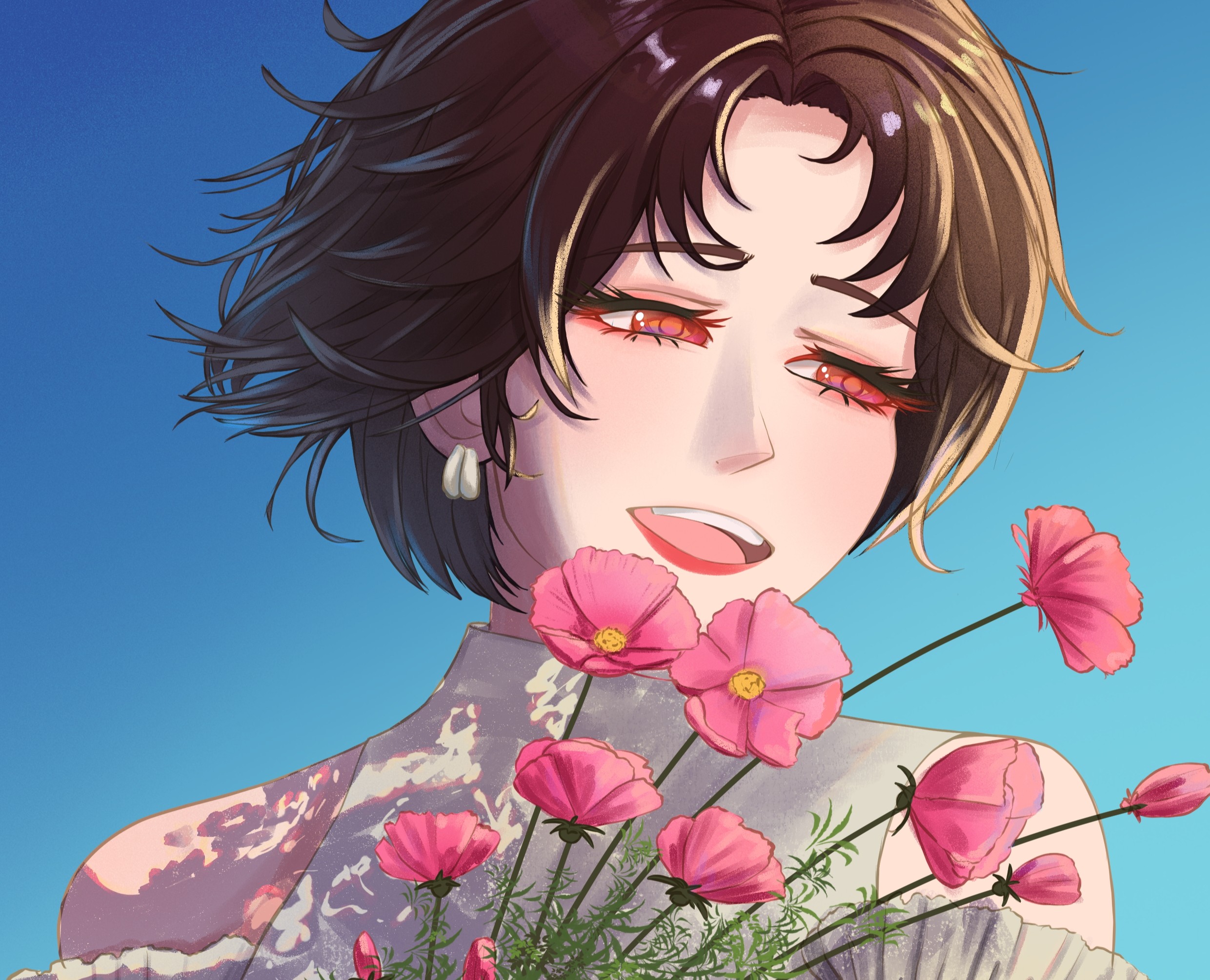 На цветочном поле . — Иллюстрация на Dprofile