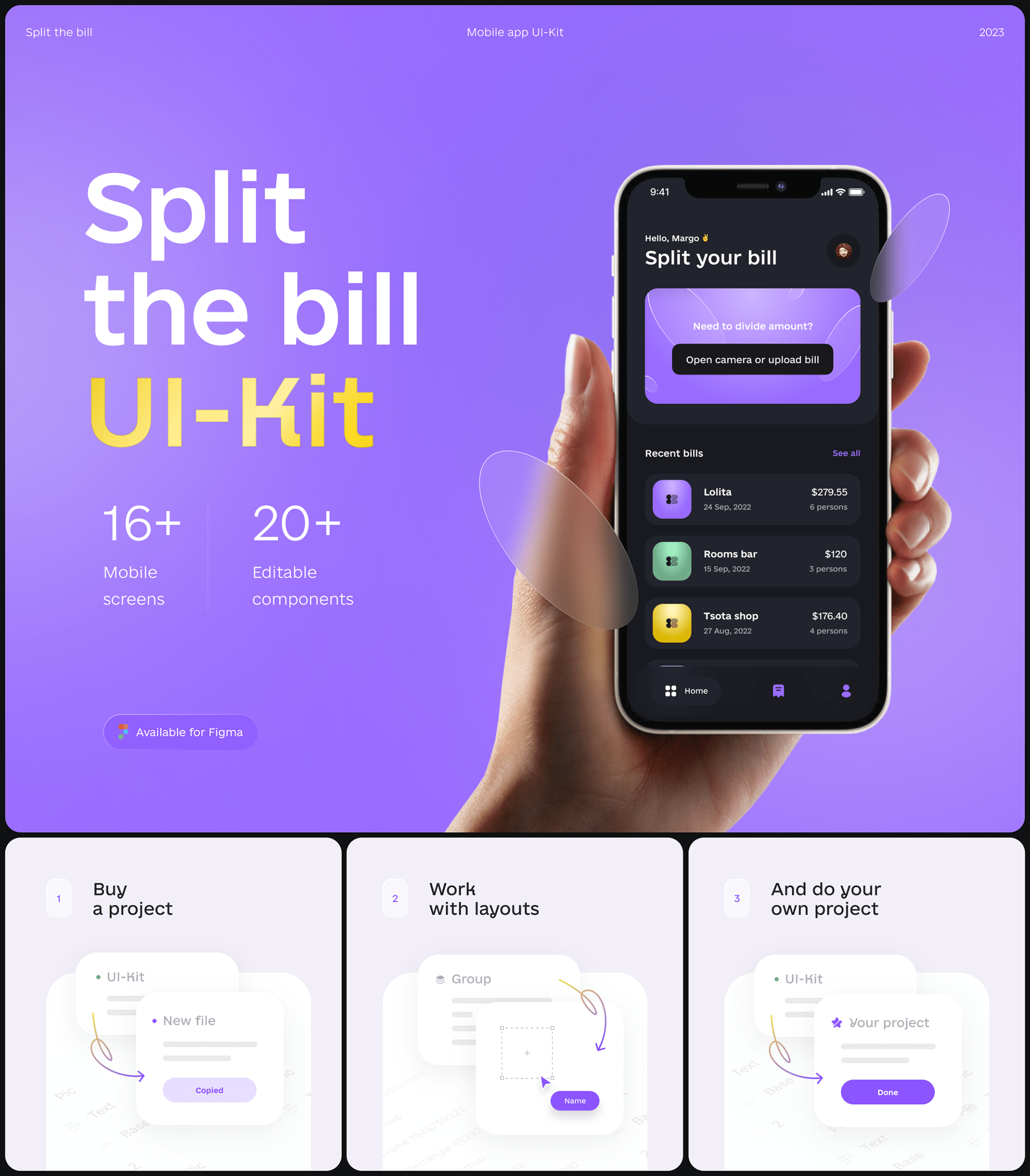 Split the Bill UI-Kit — Изображение №1 — Интерфейсы на Dprofile