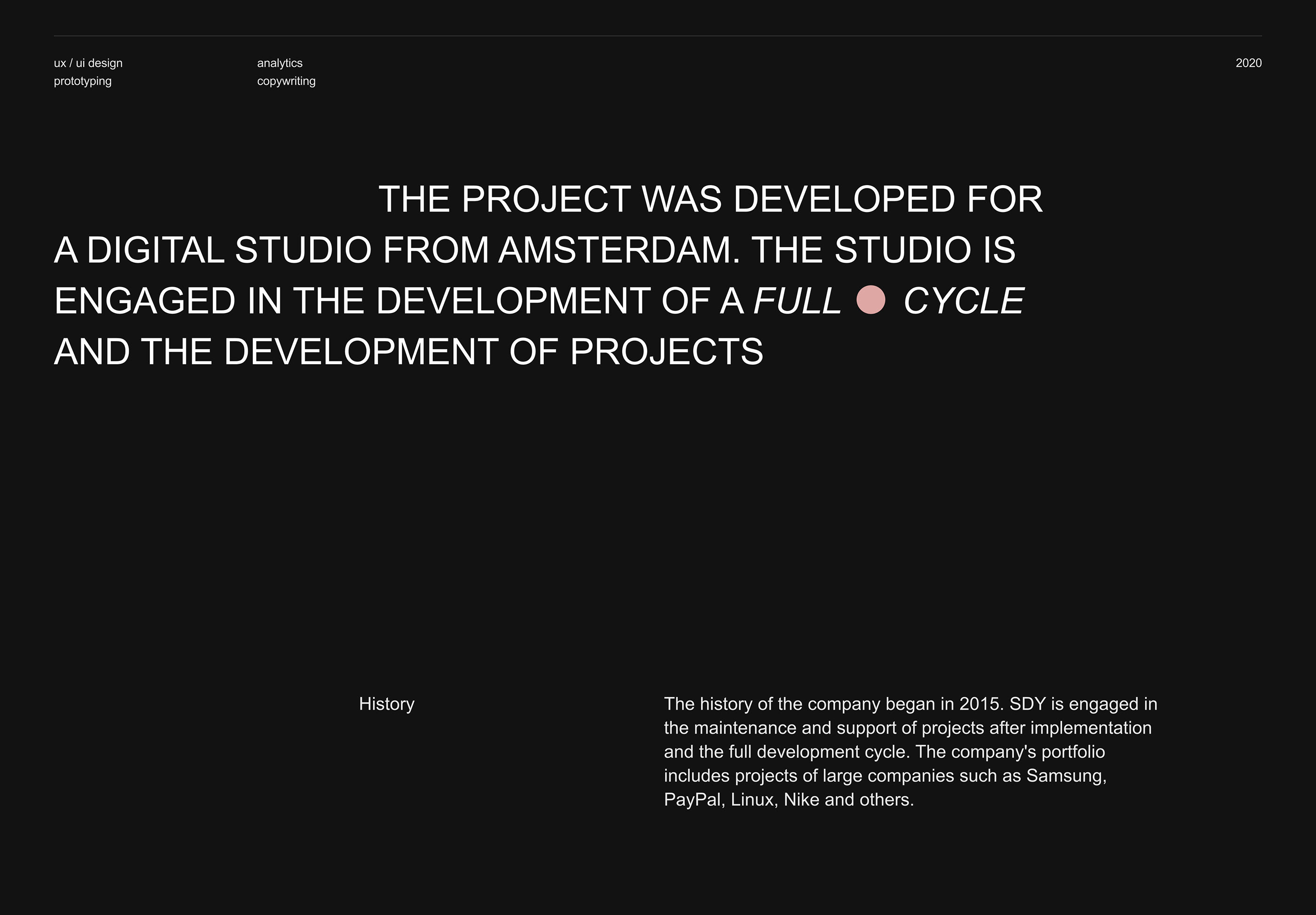SDY | Website redesign — Изображение №1 — Интерфейсы на Dprofile