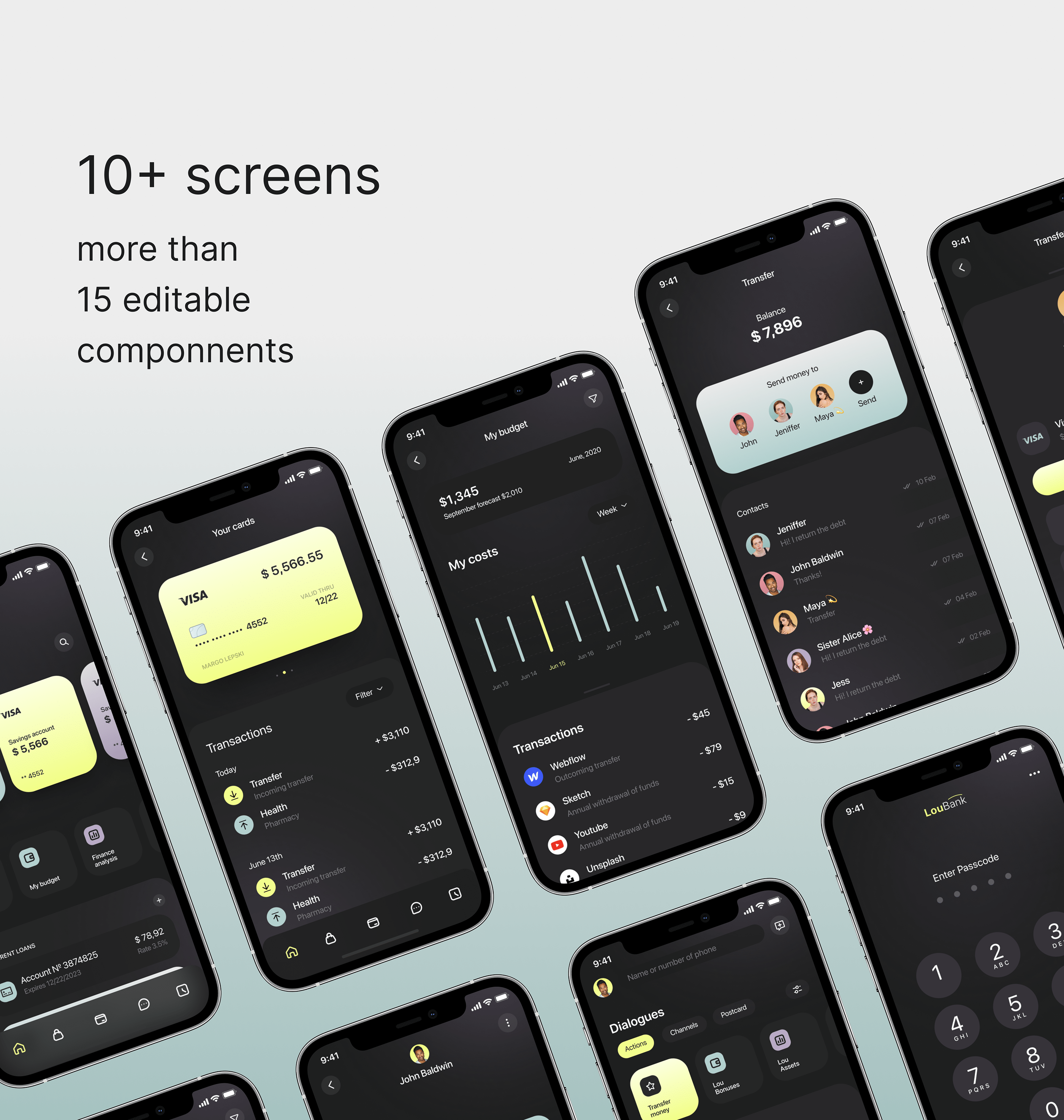 Free BANK APP iOS UI Kit — Изображение №3 — Интерфейсы на Dprofile