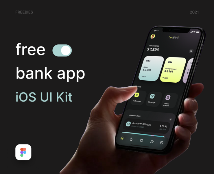 Free BANK APP iOS UI Kit — Интерфейсы на Dprofile