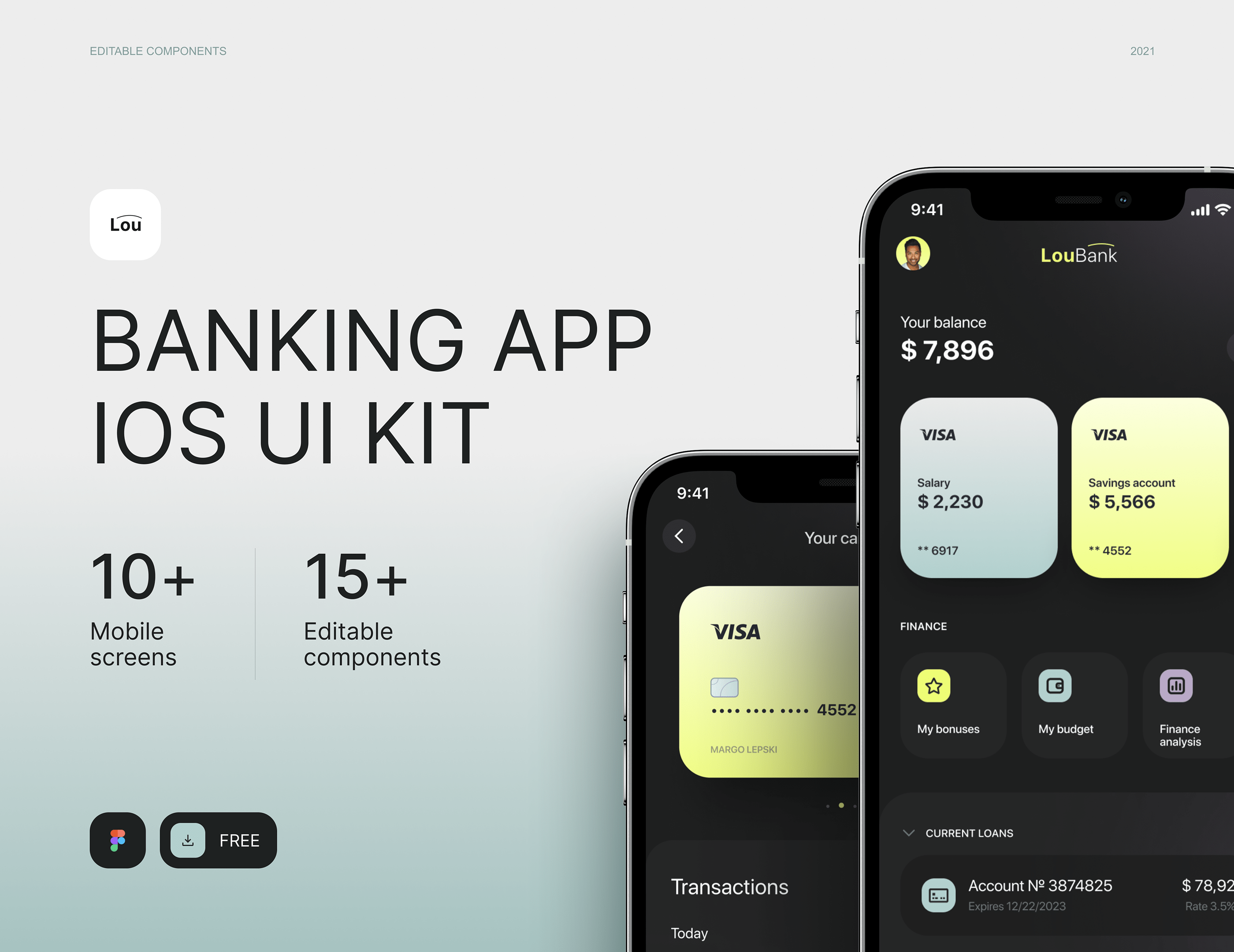 Free BANK APP iOS UI Kit — Изображение №1 — Интерфейсы на Dprofile