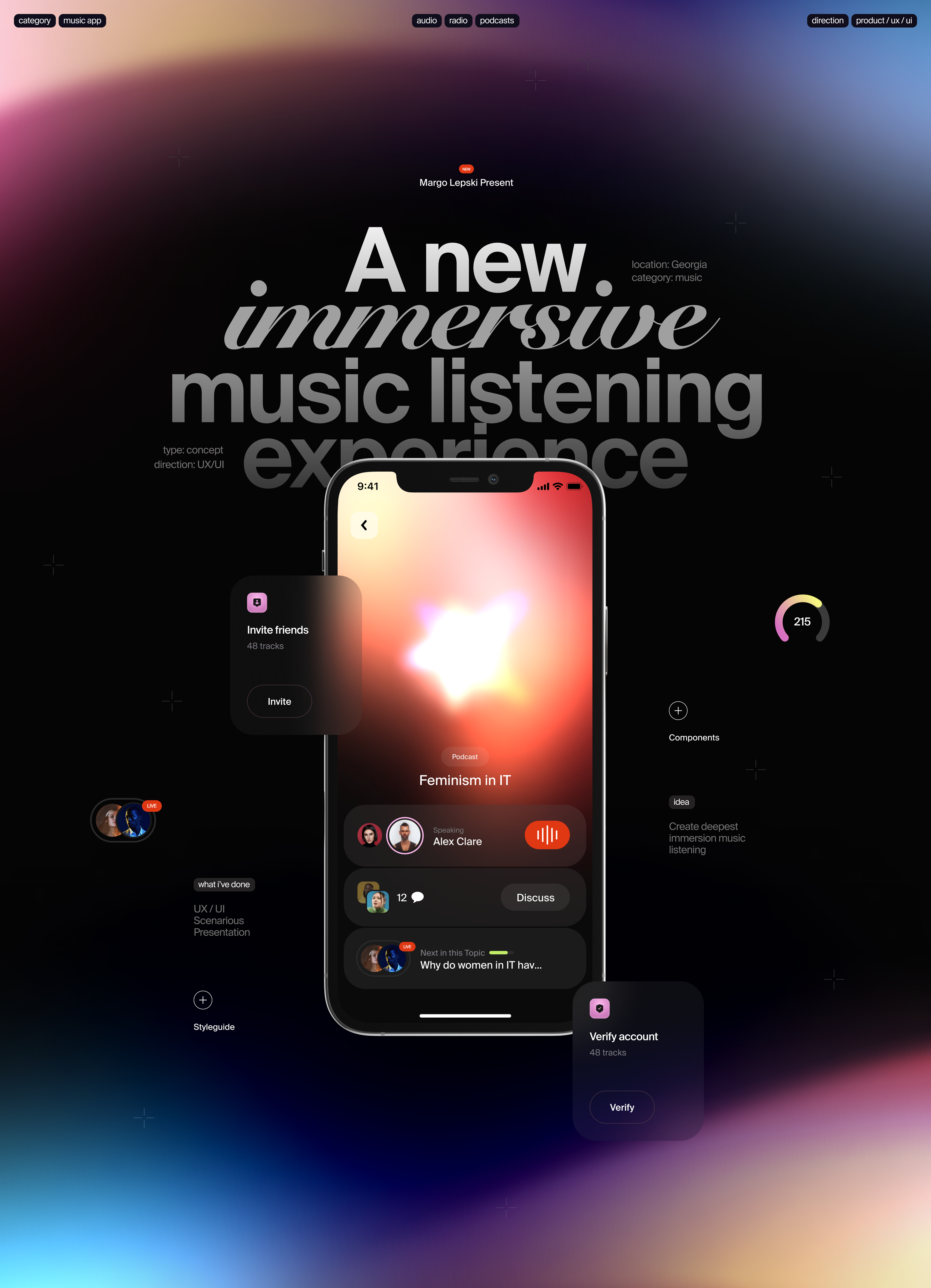MOOUN | music app | UX/UI — Изображение №1 — Интерфейсы на Dprofile