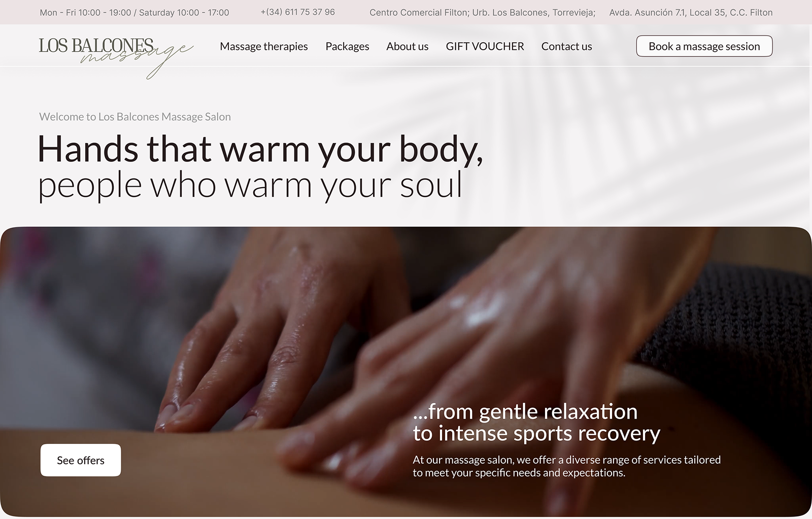 Los Balcones [Massage salon / SPAIN] — Изображение №1 — Интерфейсы на Dprofile
