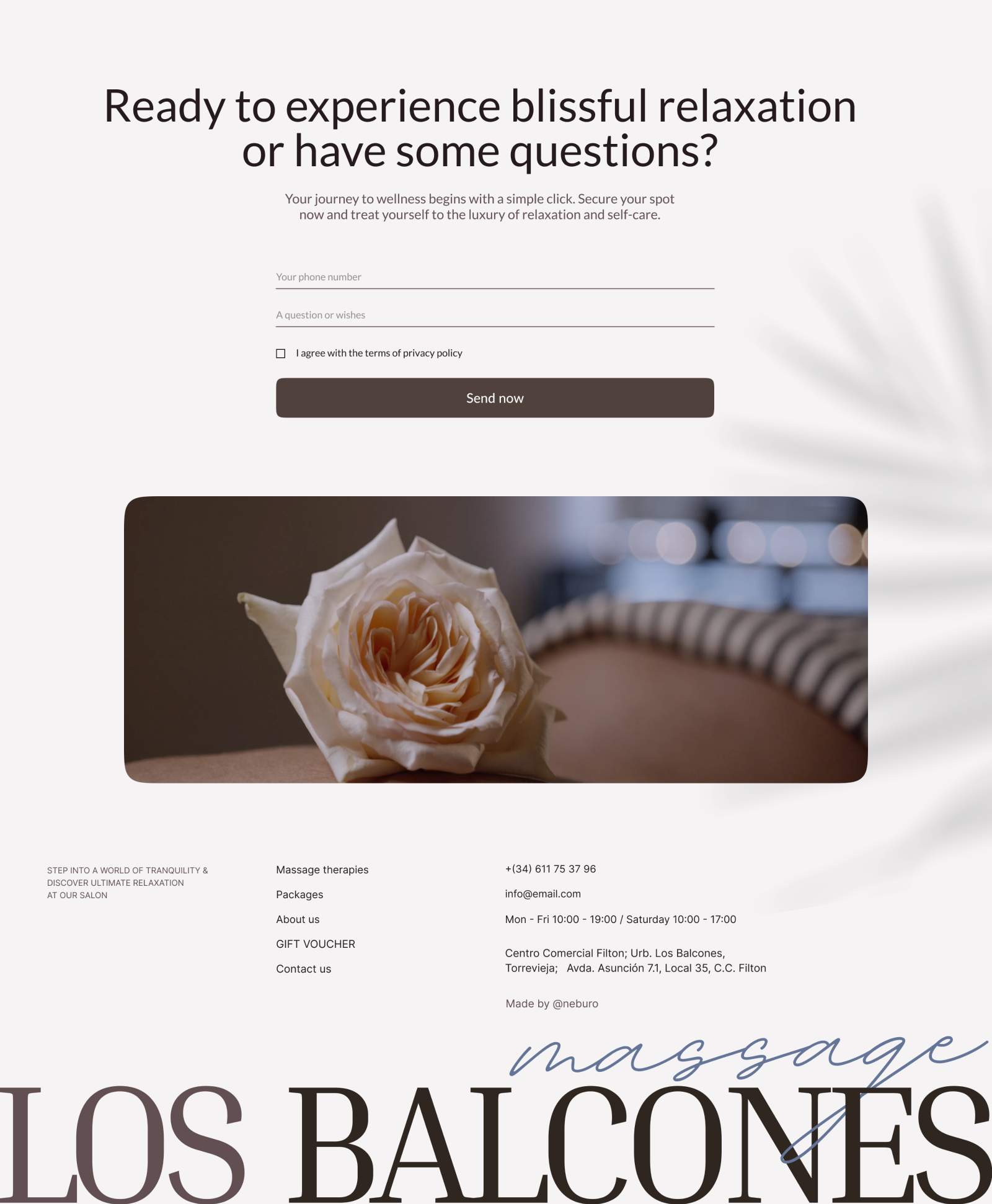 Los Balcones [Massage salon / SPAIN] — Изображение №5 — Интерфейсы на Dprofile