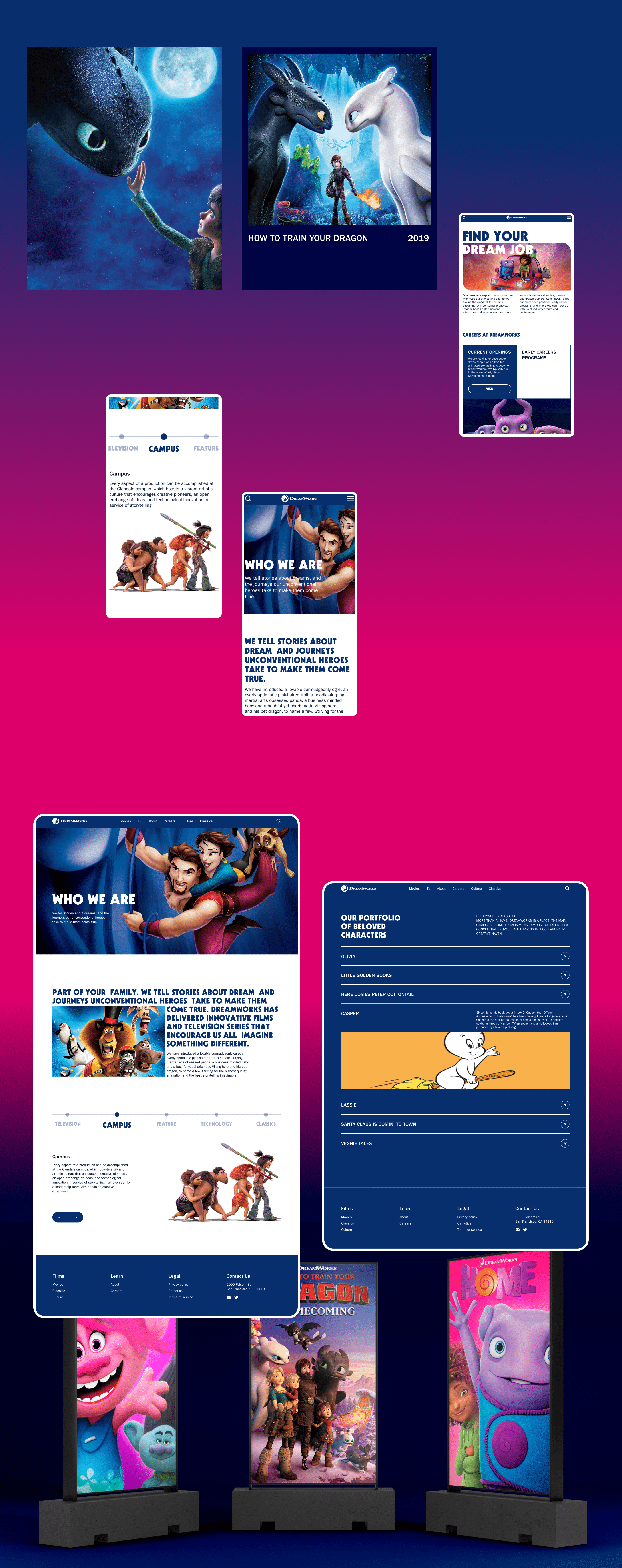 Dreamworks - corporate website — Изображение №2 — Интерфейсы на Dprofile