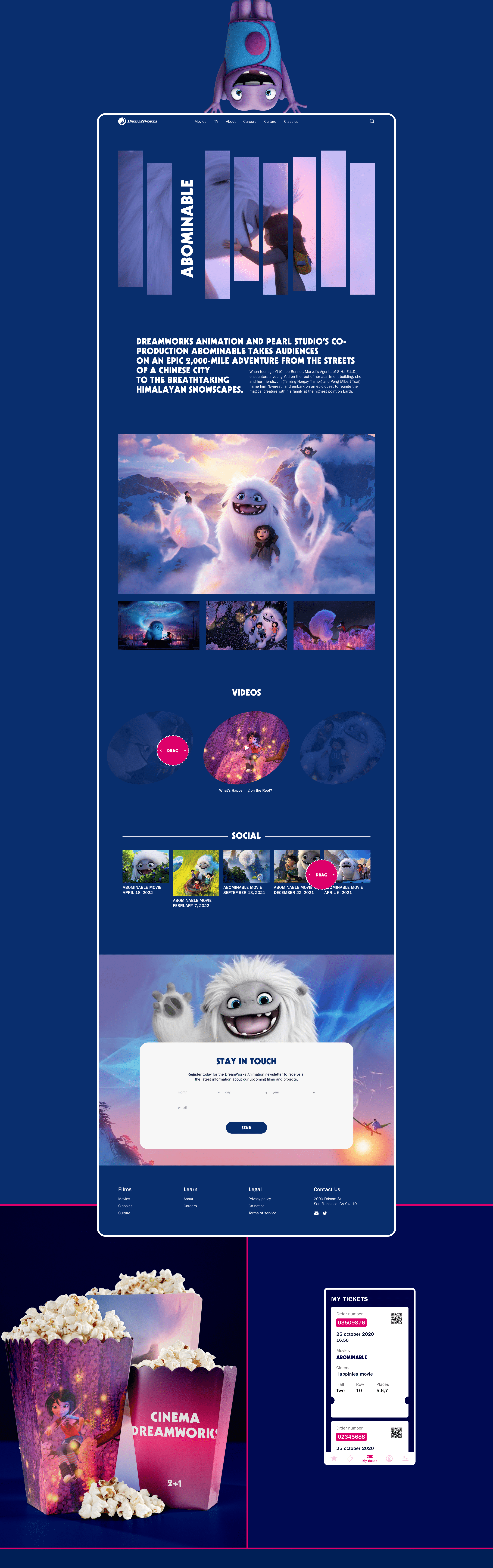 Dreamworks - corporate website — Изображение №3 — Интерфейсы на Dprofile