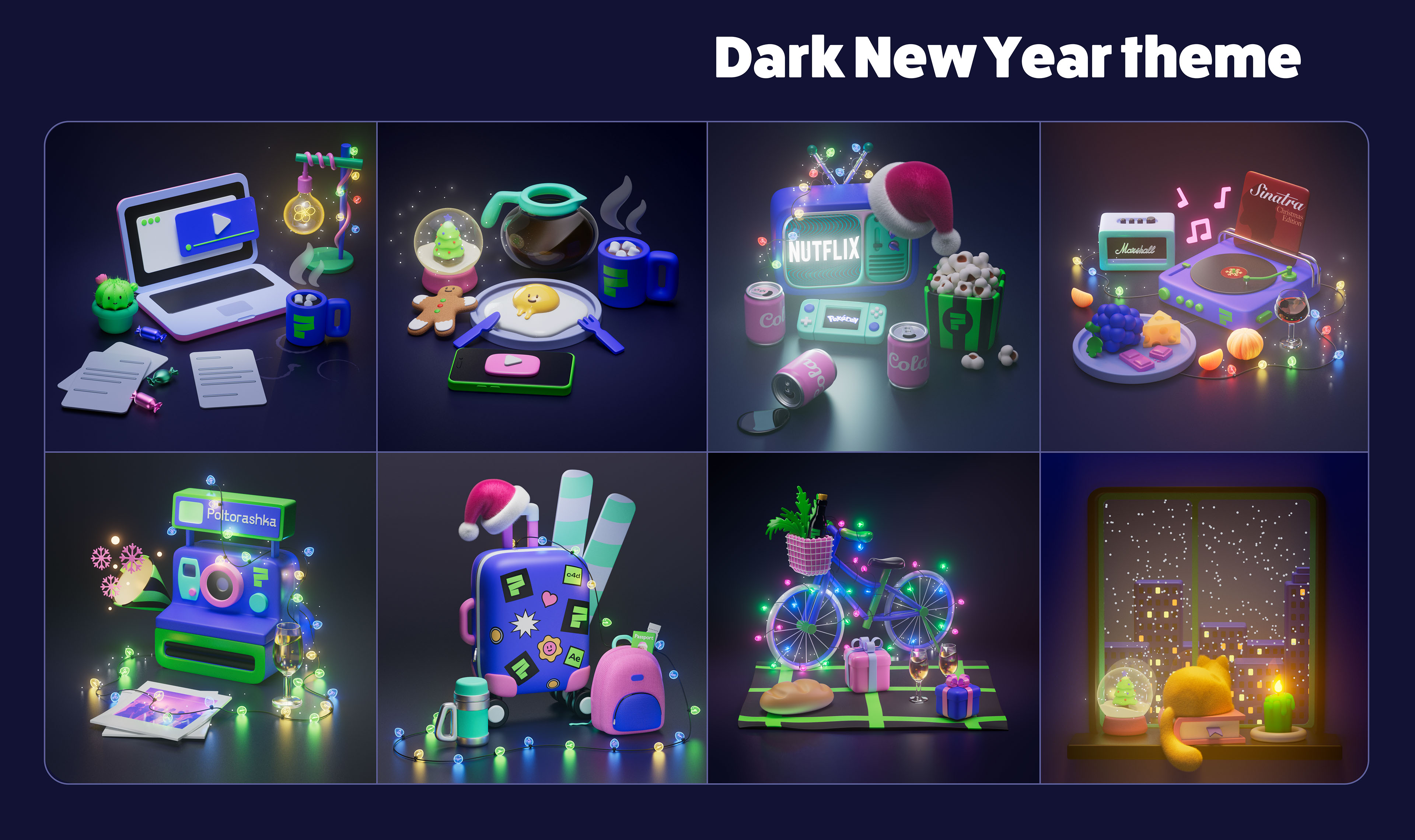 FREE 3D New Year Collection — Изображение №3 — Иллюстрация, Анимация на Dprofile