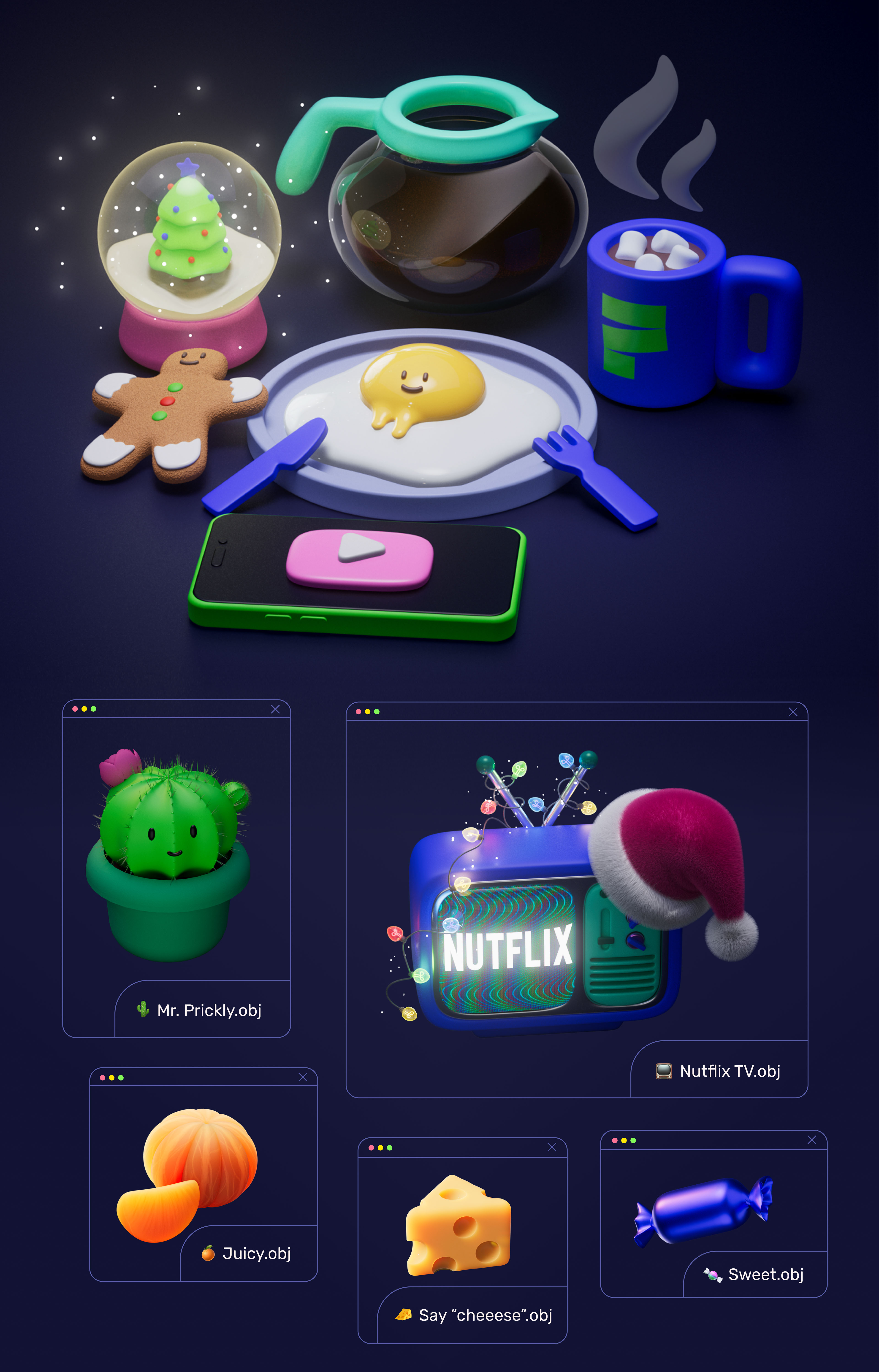 FREE 3D New Year Collection — Изображение №5 — Иллюстрация, Анимация на Dprofile