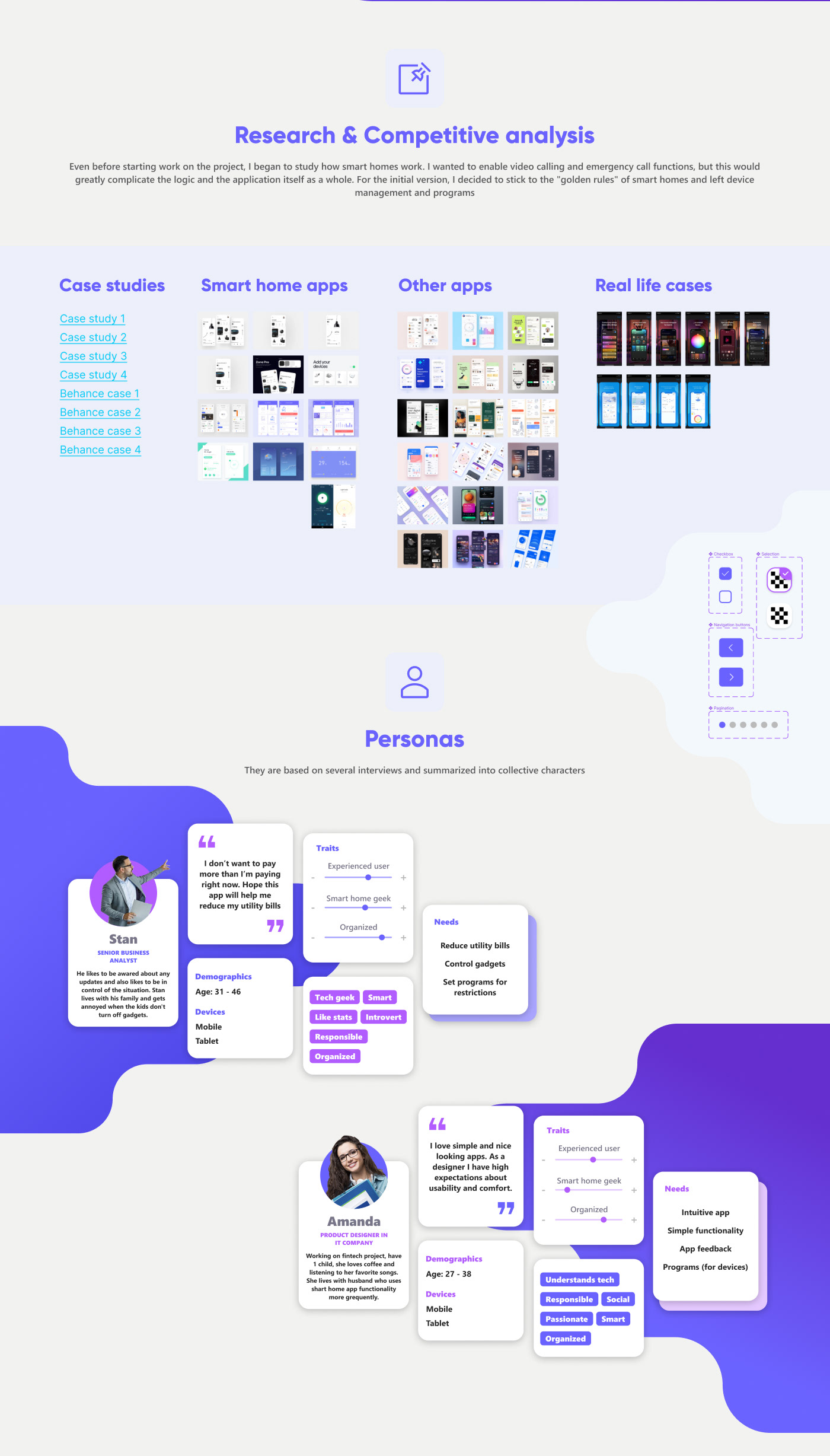 Smart home app UX/UI case study — Изображение №2 — Интерфейсы на Dprofile